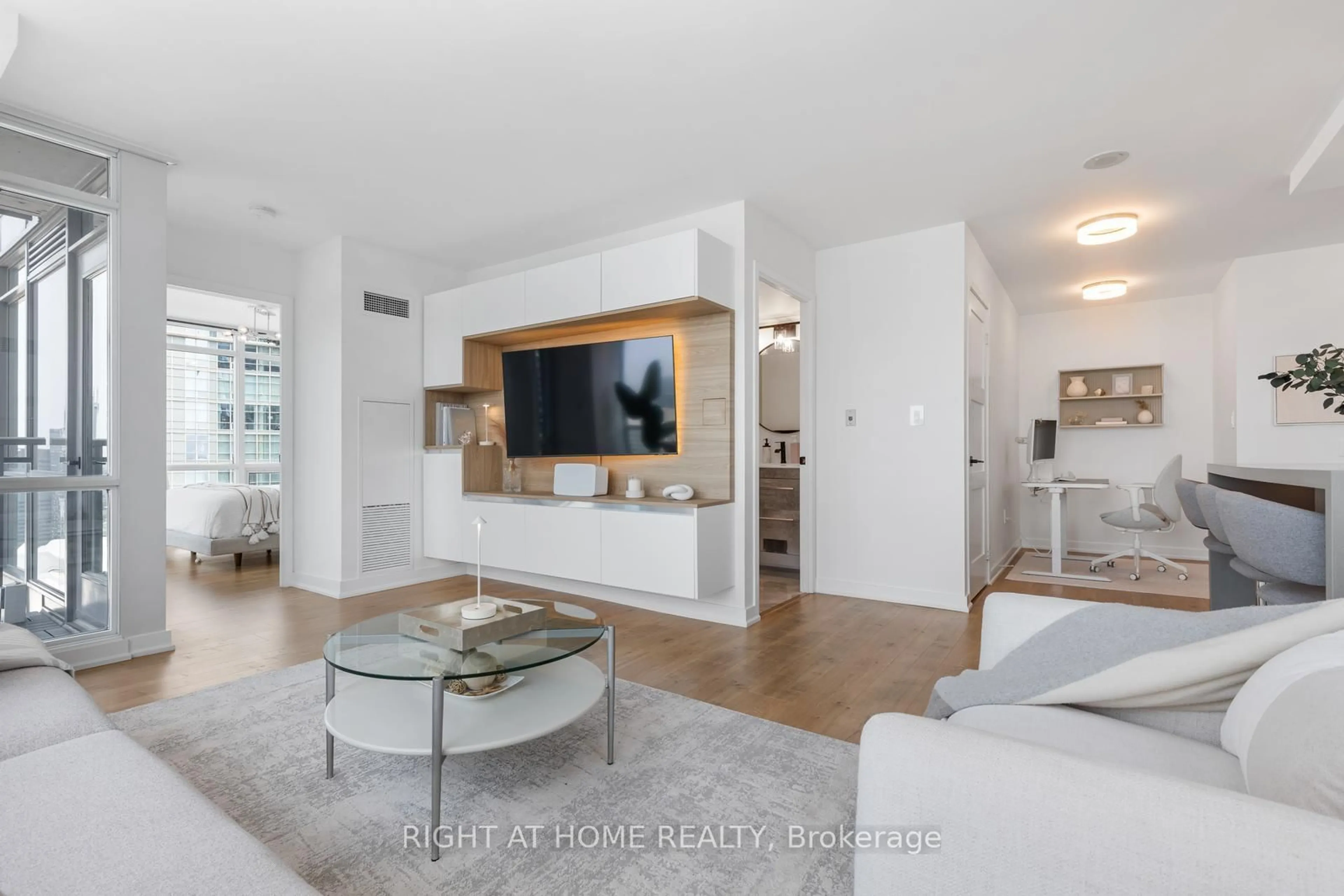 Living room with furniture, unknown for 11 Brunel Crt #5206, Toronto Ontario M5V 3Y3