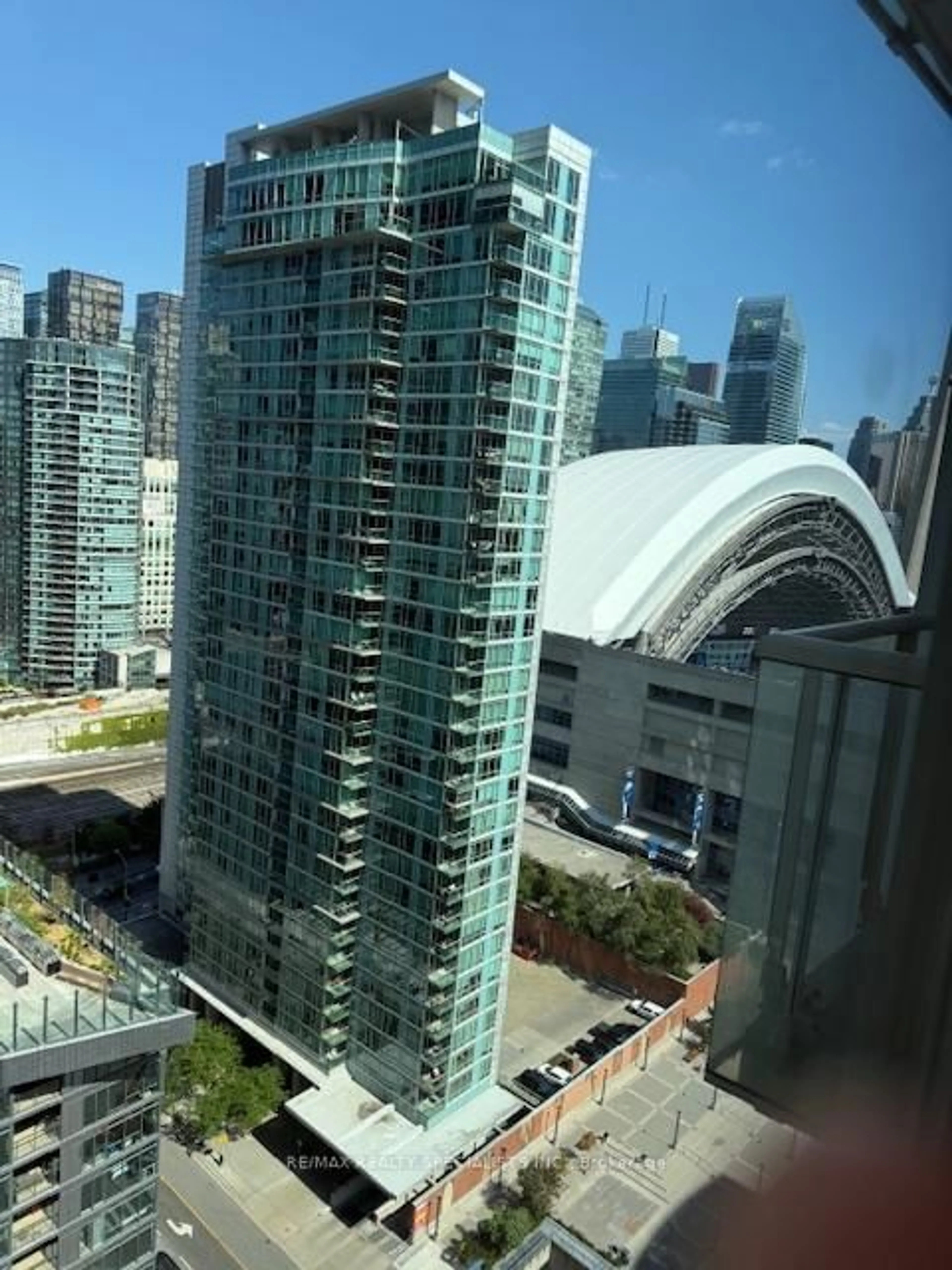 Balcony in the apartment, city buildings view from balcony for 10 NAVY WHARF Crt #2803, Toronto Ontario M5V 3V2