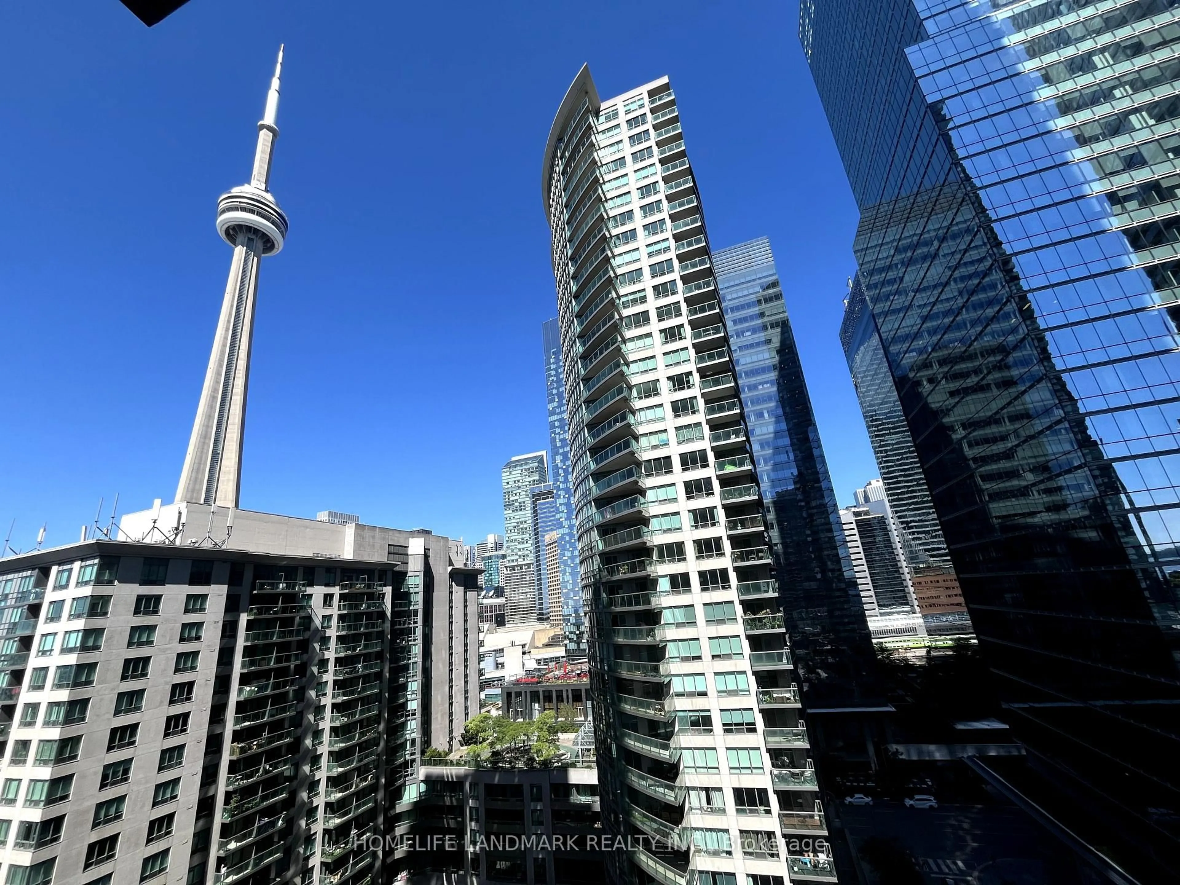 A pic from outside/outdoor area/front of a property/back of a property/a pic from drone, city buildings view from balcony for 19 Grand Trunk Cres #1706, Toronto Ontario M5J 3A3