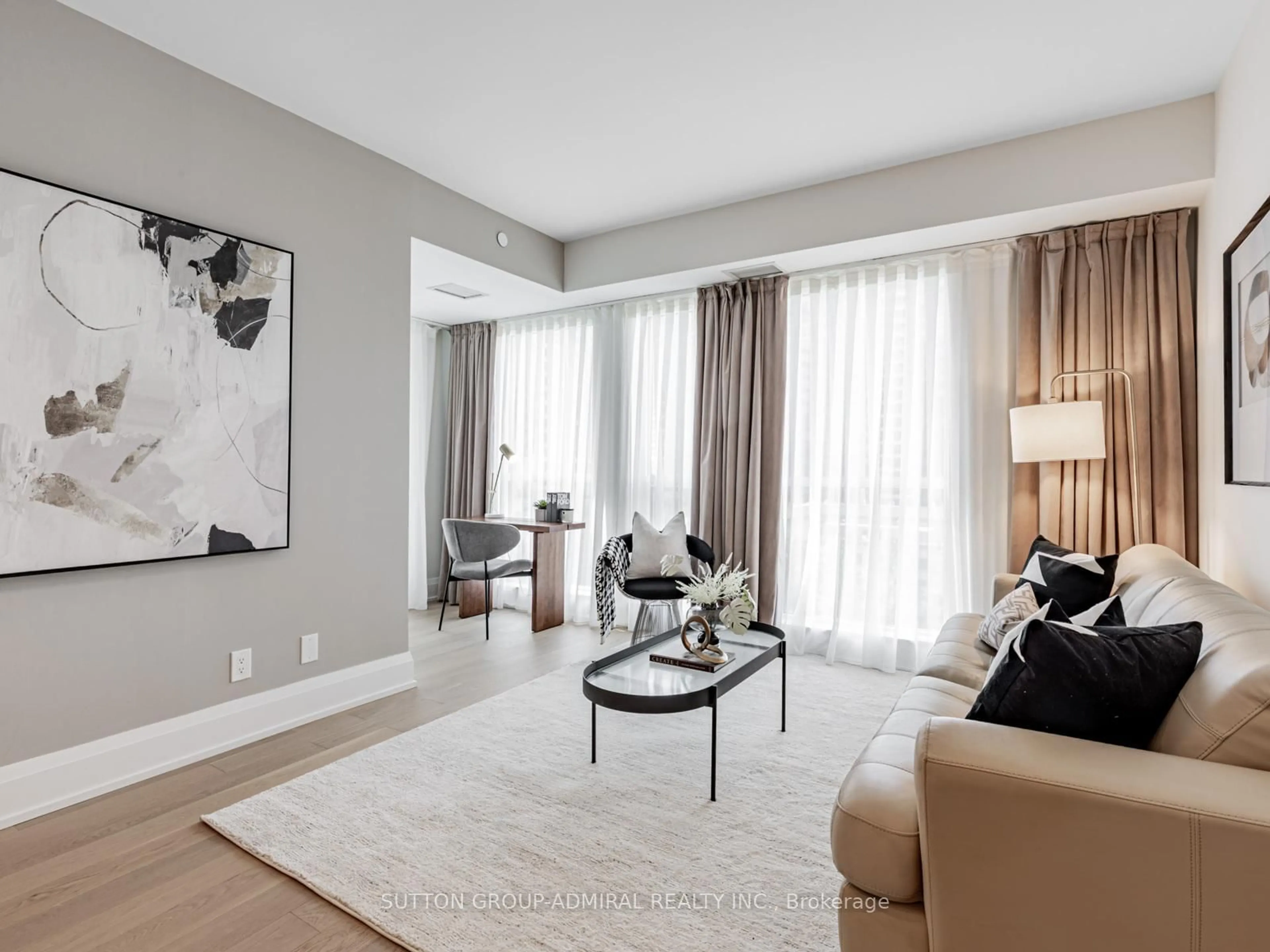 Living room with furniture, unknown for 120 Harrison Garden Blvd #733, Toronto Ontario M2N 0H1