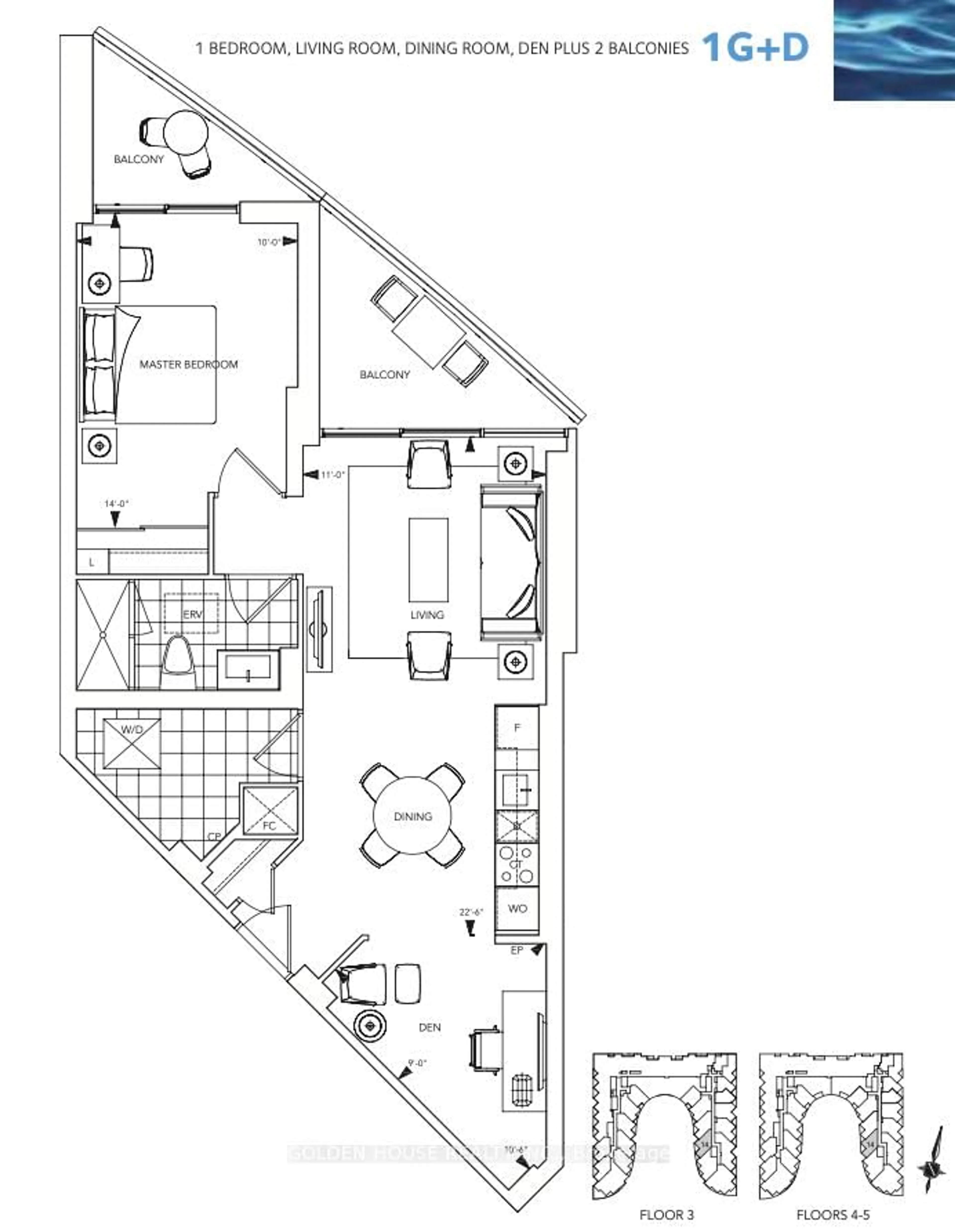 Floor plan for 1 Edgewater Dr #314, Toronto Ontario M5A 1B9