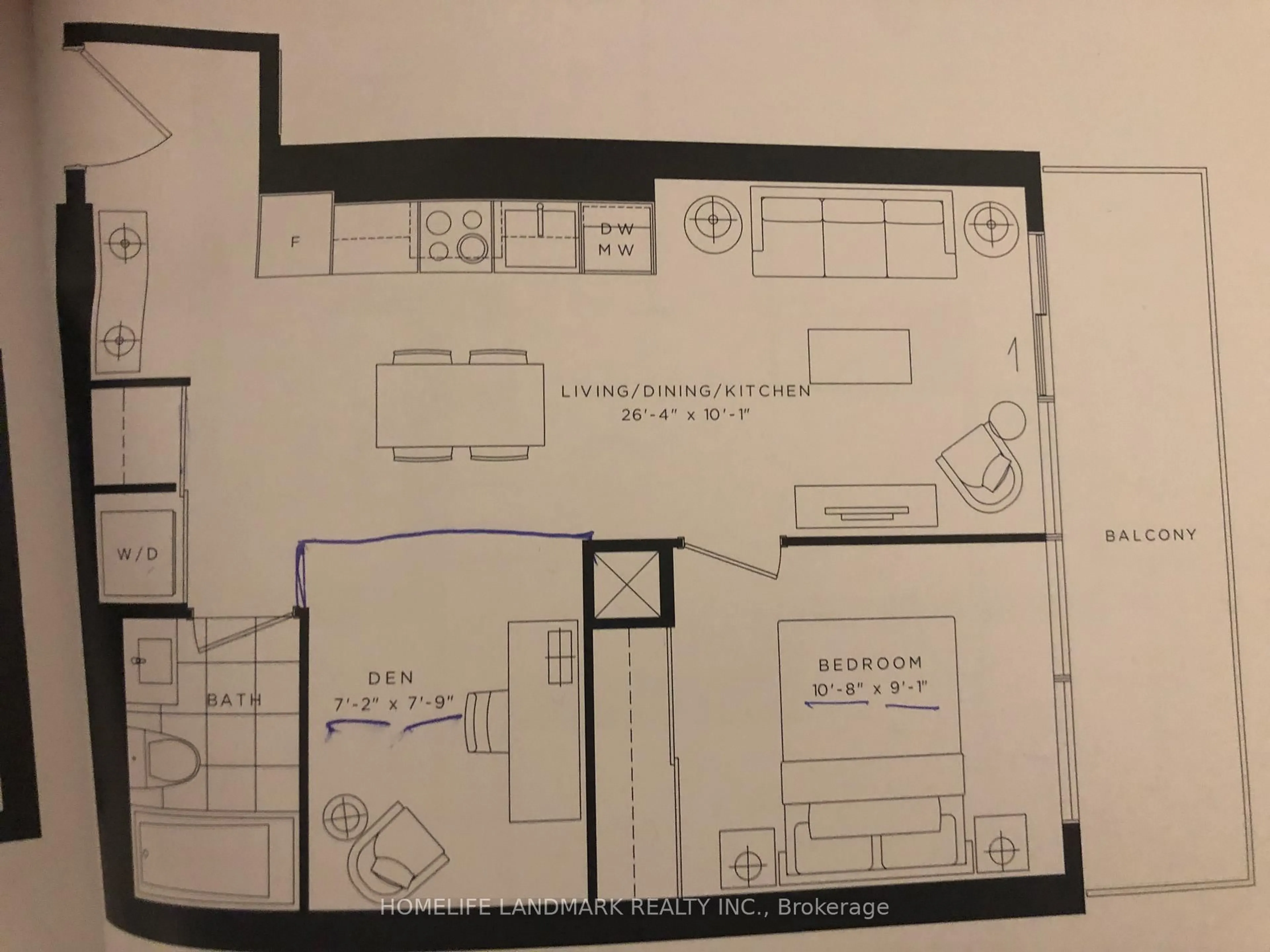 Floor plan for 501 Yonge St #4007, Toronto Ontario M4Y 0G8