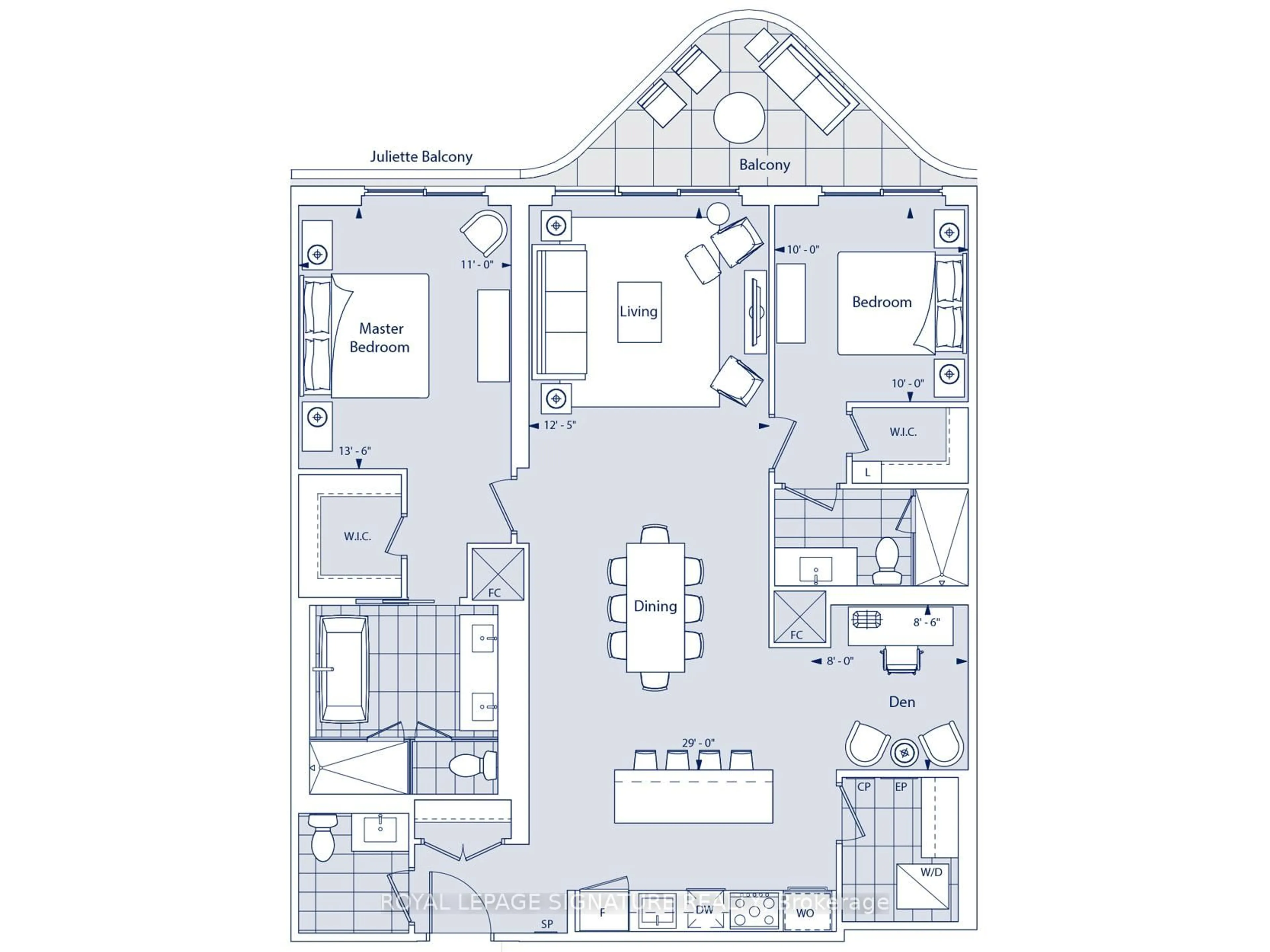 Floor plan for 155 Merchants' Wharf #1024, Toronto Ontario M5A 0Y4
