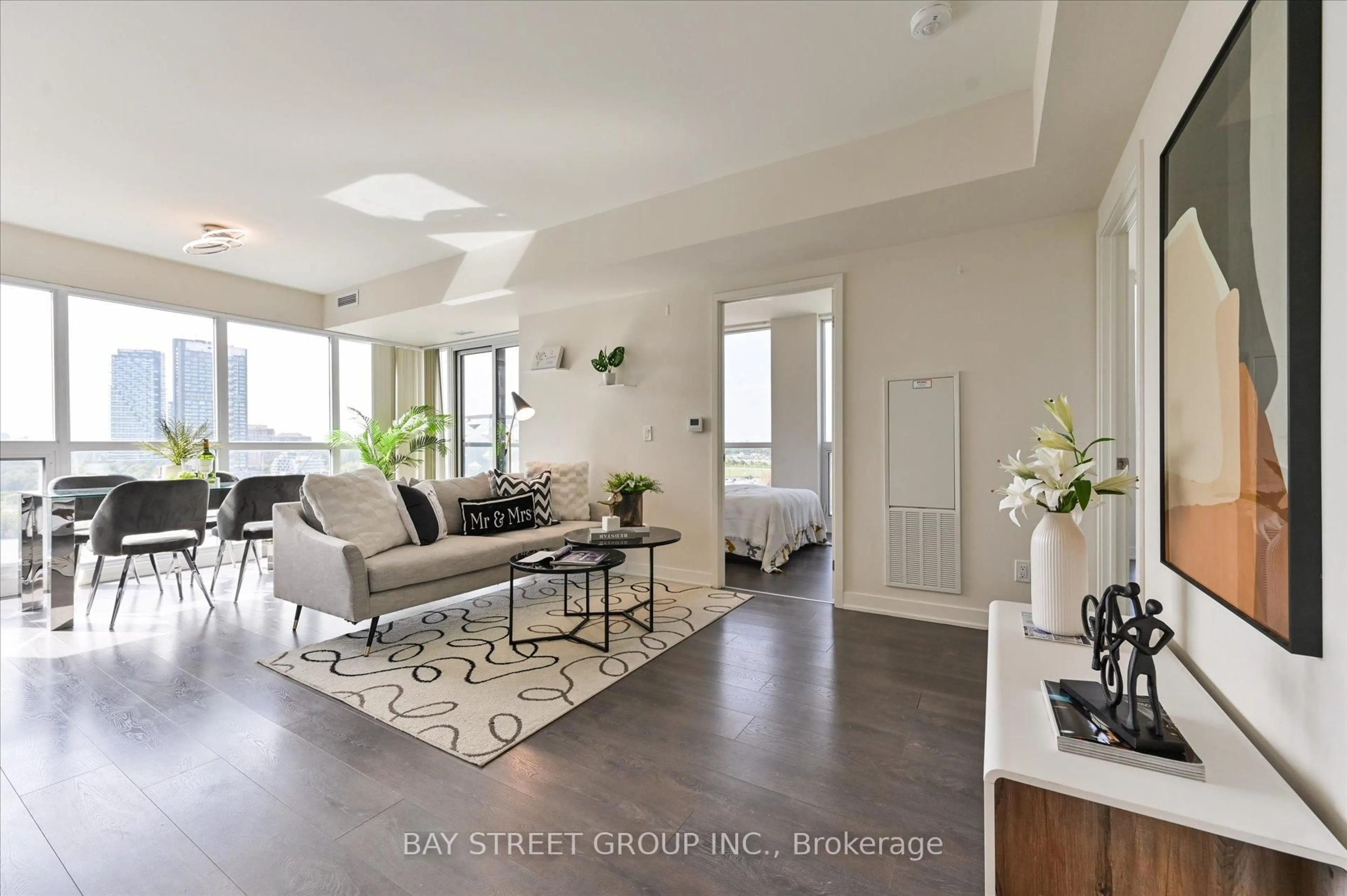 Living room with furniture, unknown for 6 Sonic Way #1102, Toronto Ontario M3C 0P1