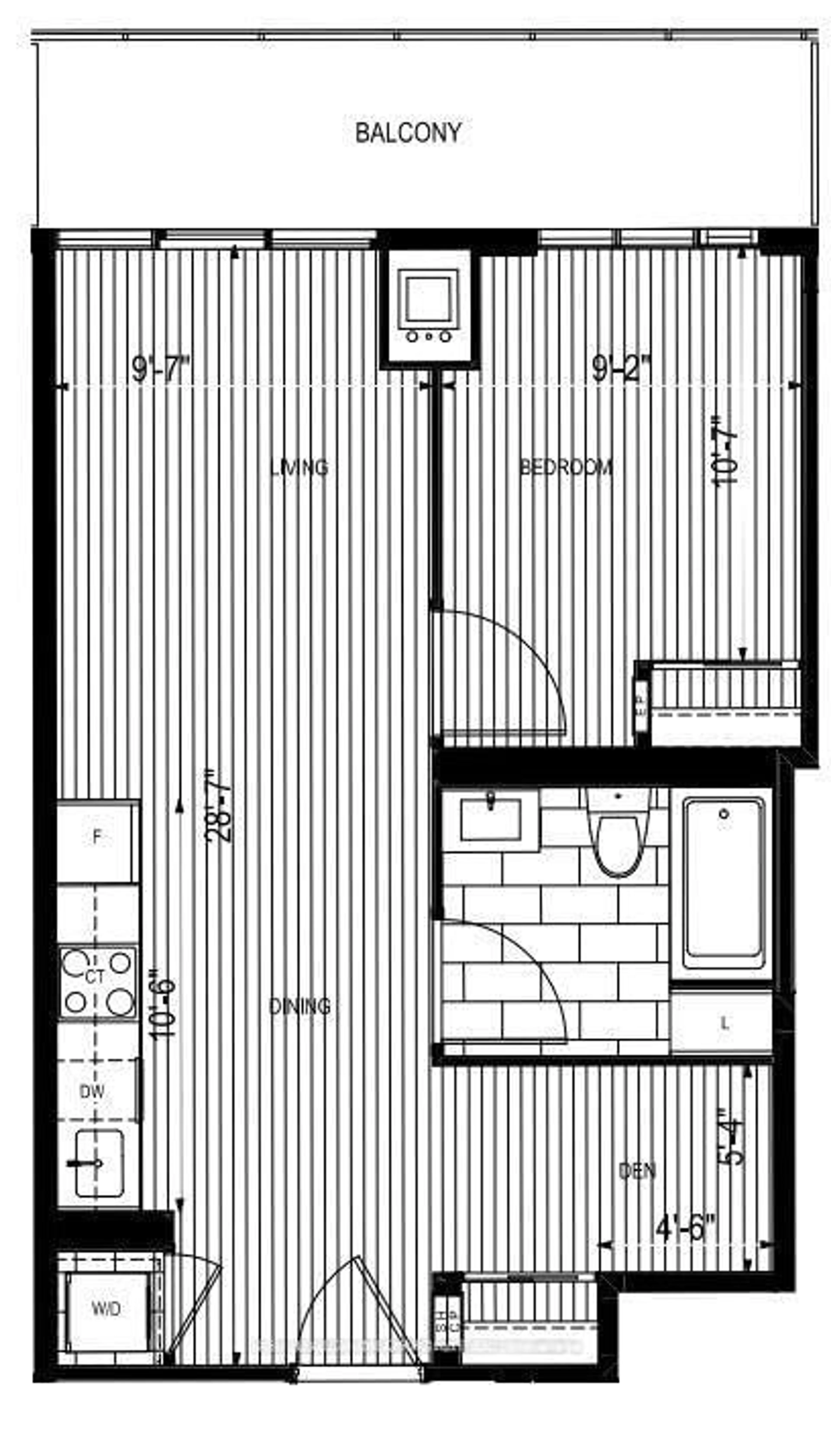 Floor plan for 575 bloor St #2205, Toronto Ontario M4W 0B2
