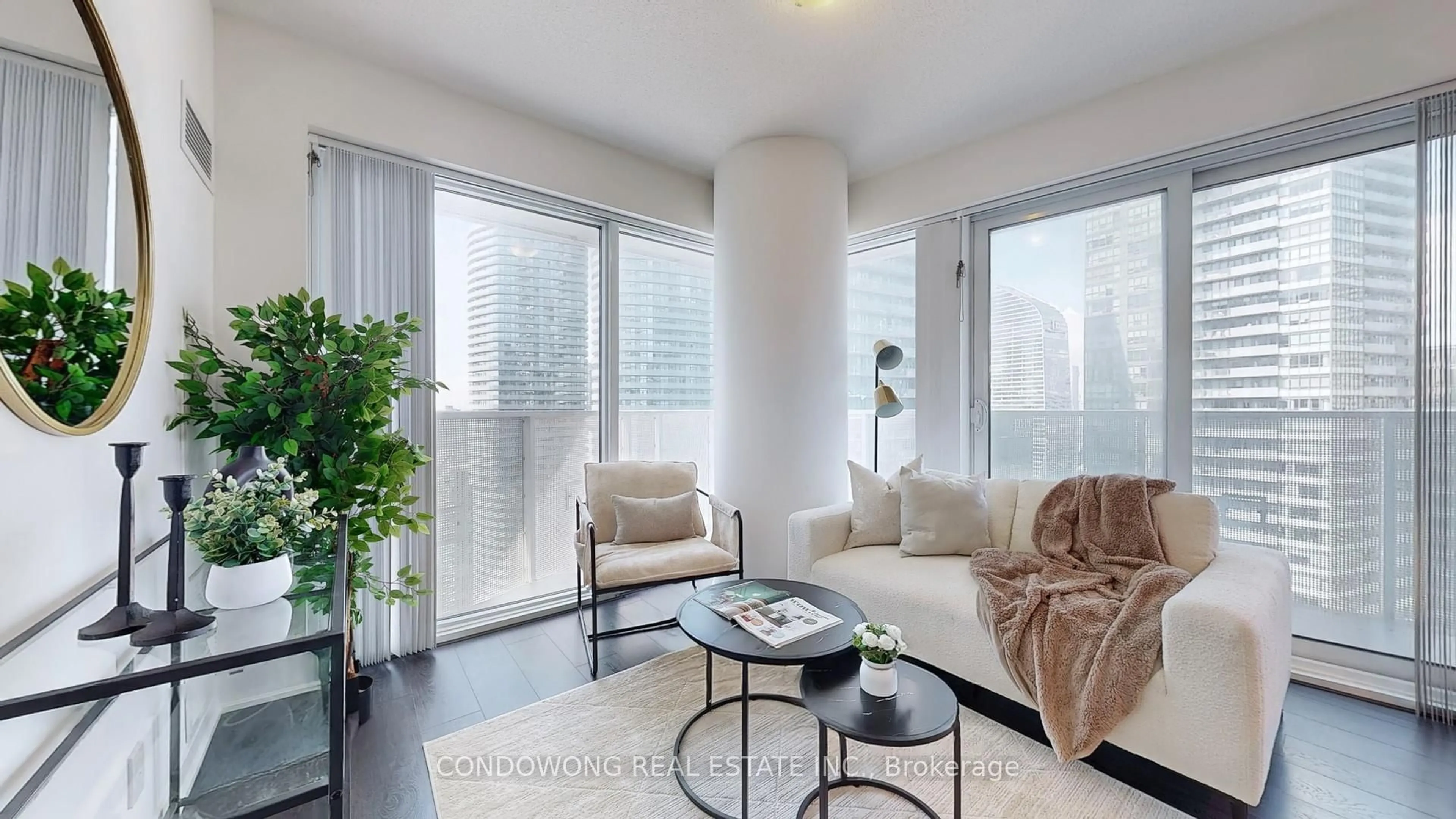 Living room with furniture, unknown for 100 Harbour St #4102, Toronto Ontario M5J 0B5