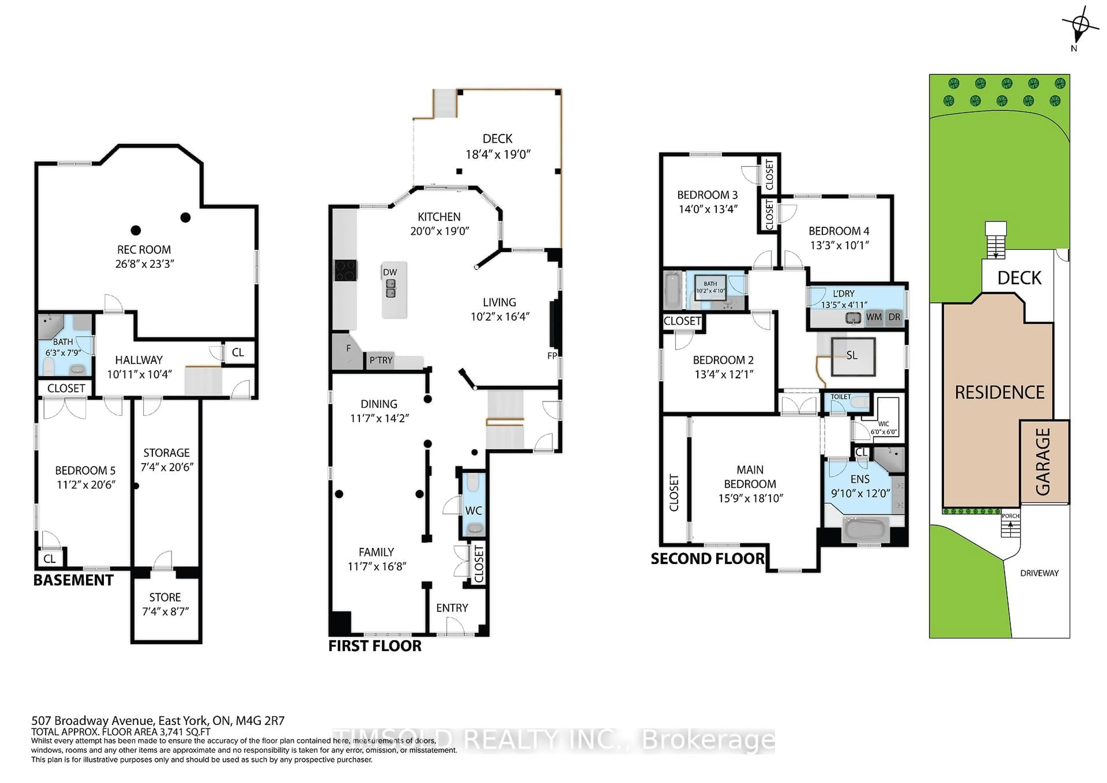 Floor plan for 507 Broadway Ave, Toronto Ontario M4G 2R7