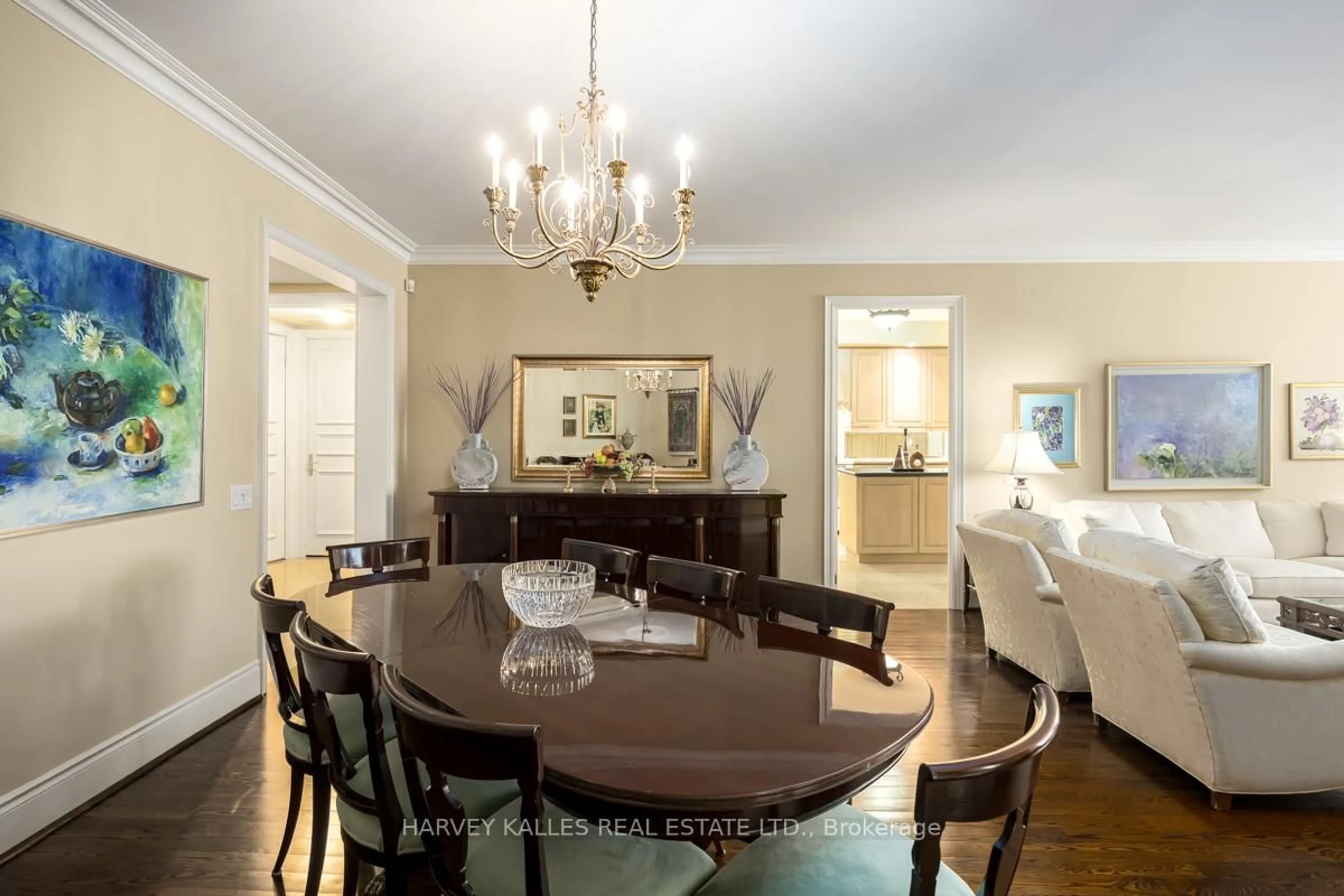 Dining room, wood/laminate floor for 3600 Yonge St #727, Toronto Ontario M4N 3R8