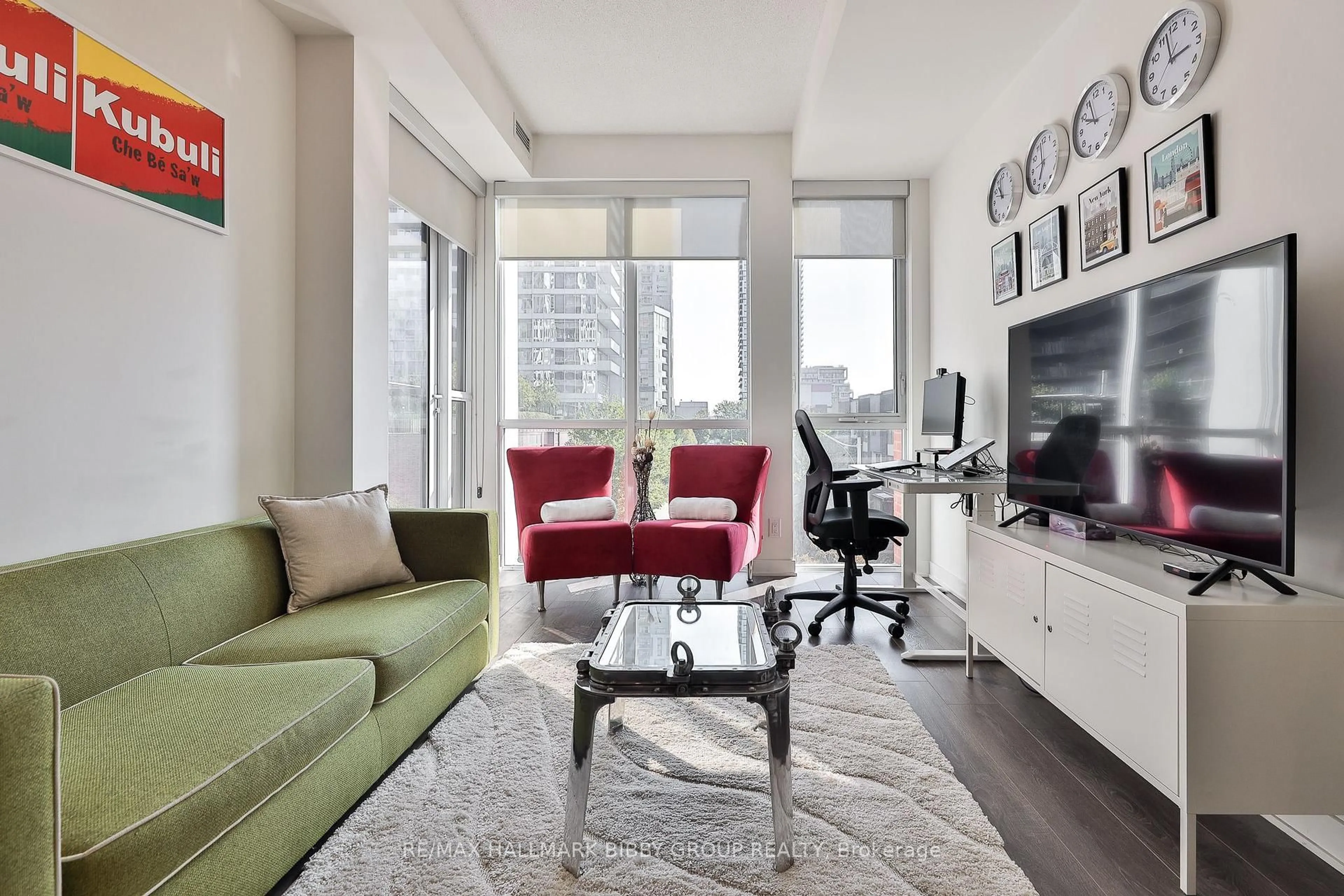 Living room with furniture, unknown for 170 Sumach St #307, Toronto Ontario M5A 0C3
