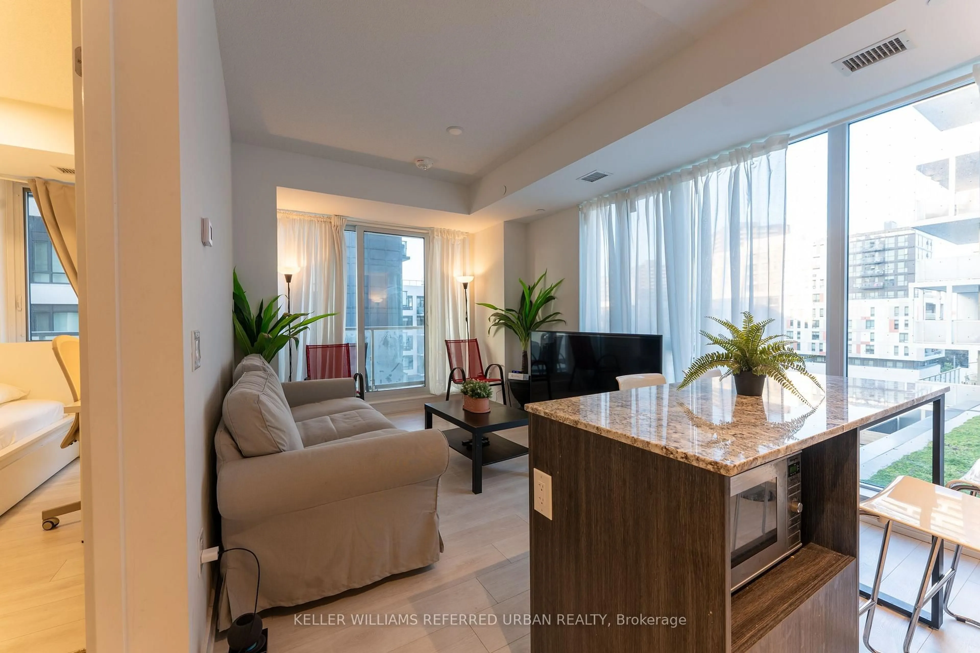 Living room with furniture, unknown for 225 Sumach St #611, Toronto Ontario M5A 0P8