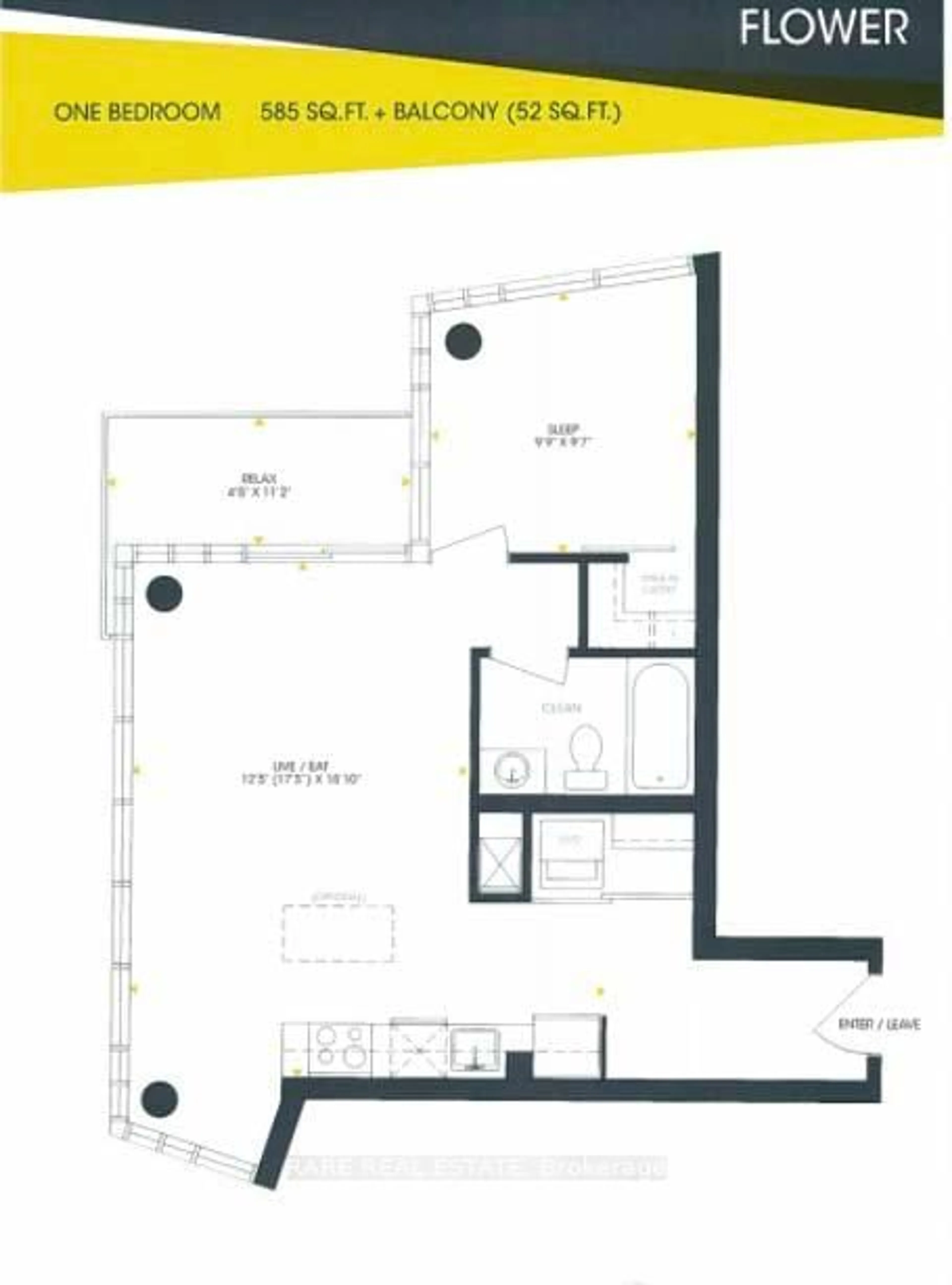 Floor plan for 150 East Liberty St #1112, Toronto Ontario M6K 3R5