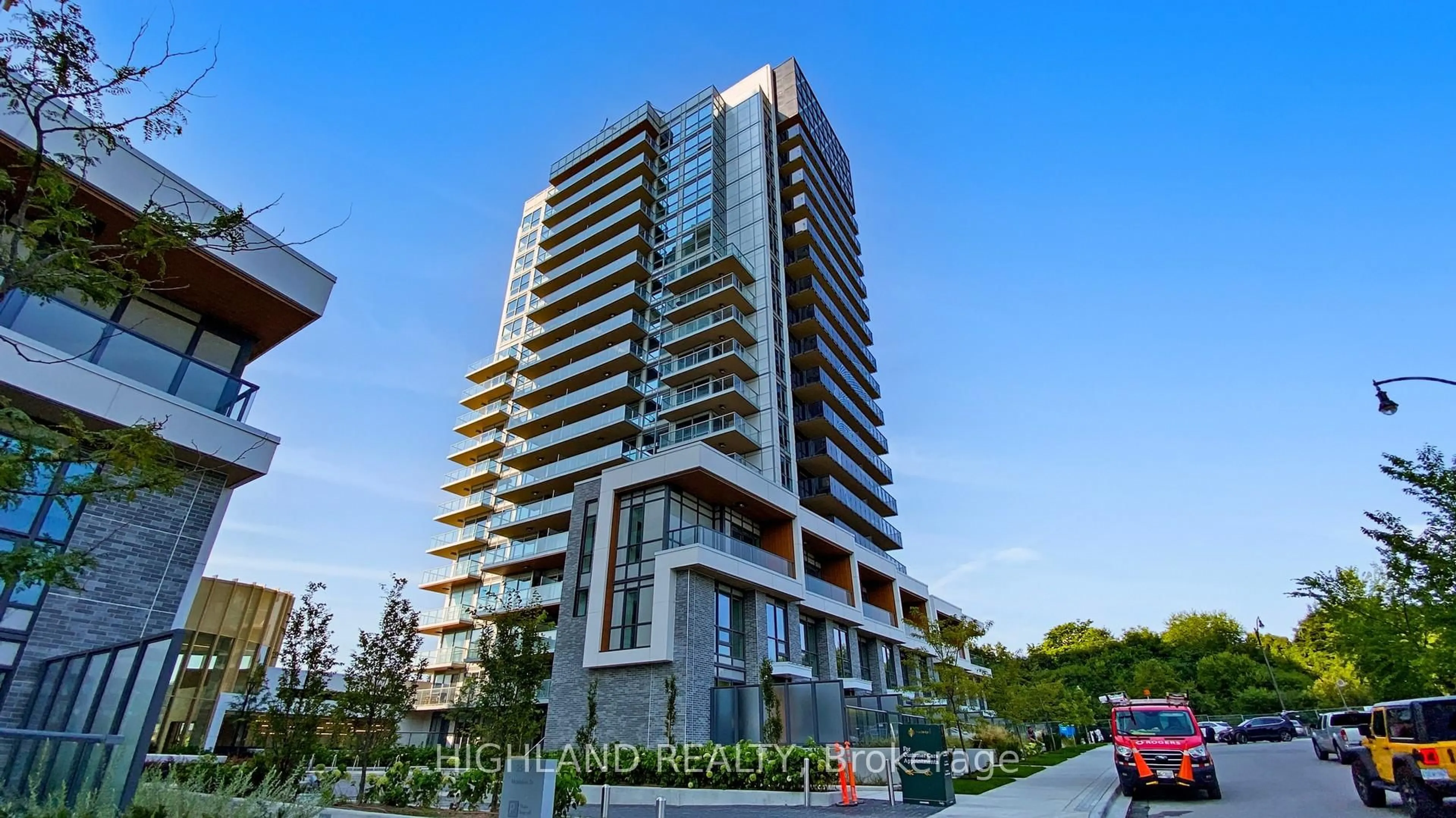 A pic from outside/outdoor area/front of a property/back of a property/a pic from drone, building for 25 McMahon Dr #608, Toronto Ontario M2K 0J1
