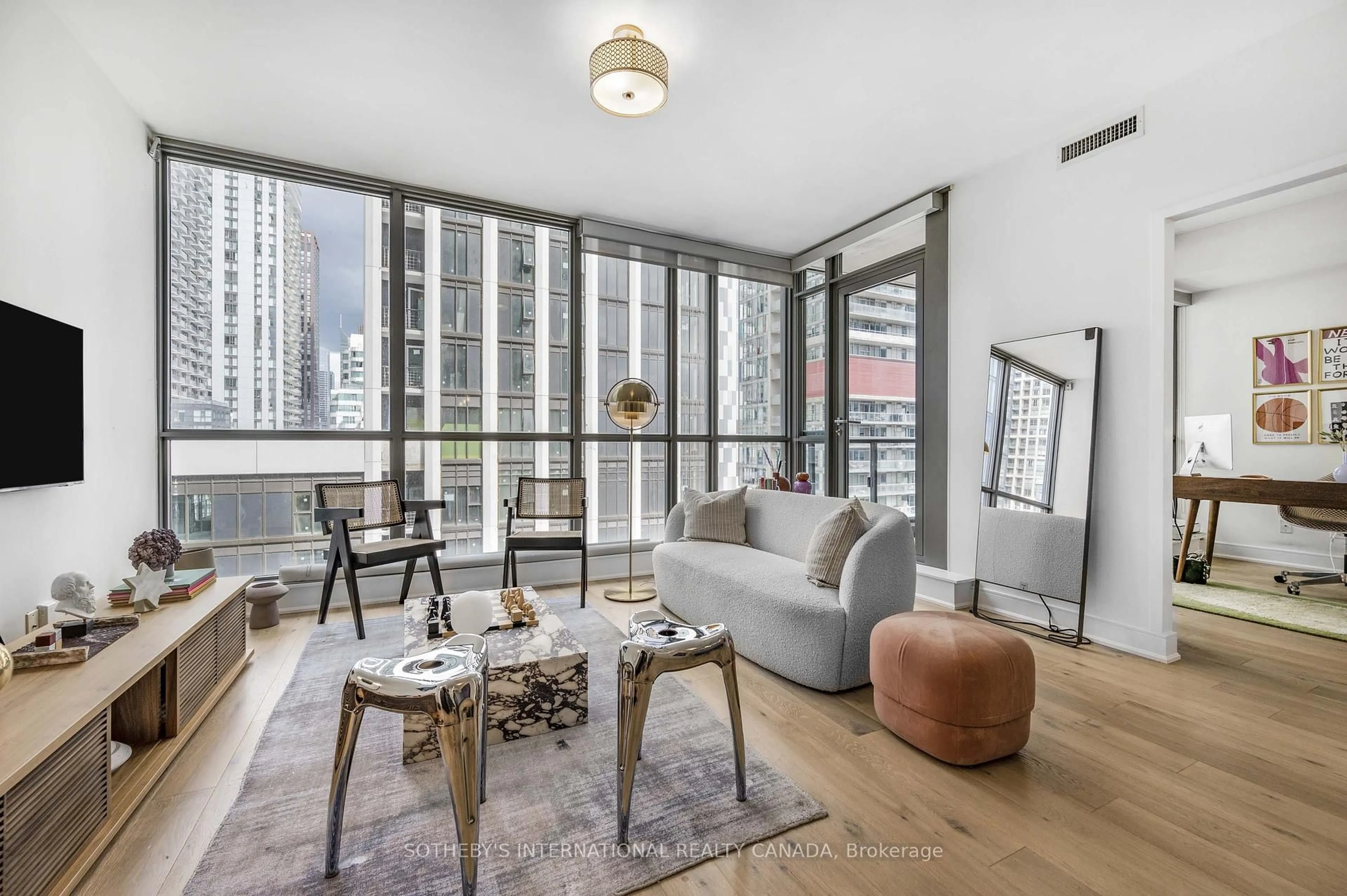 Living room with furniture, unknown for 8 Charlotte St #1205, Toronto Ontario M5V 0K4