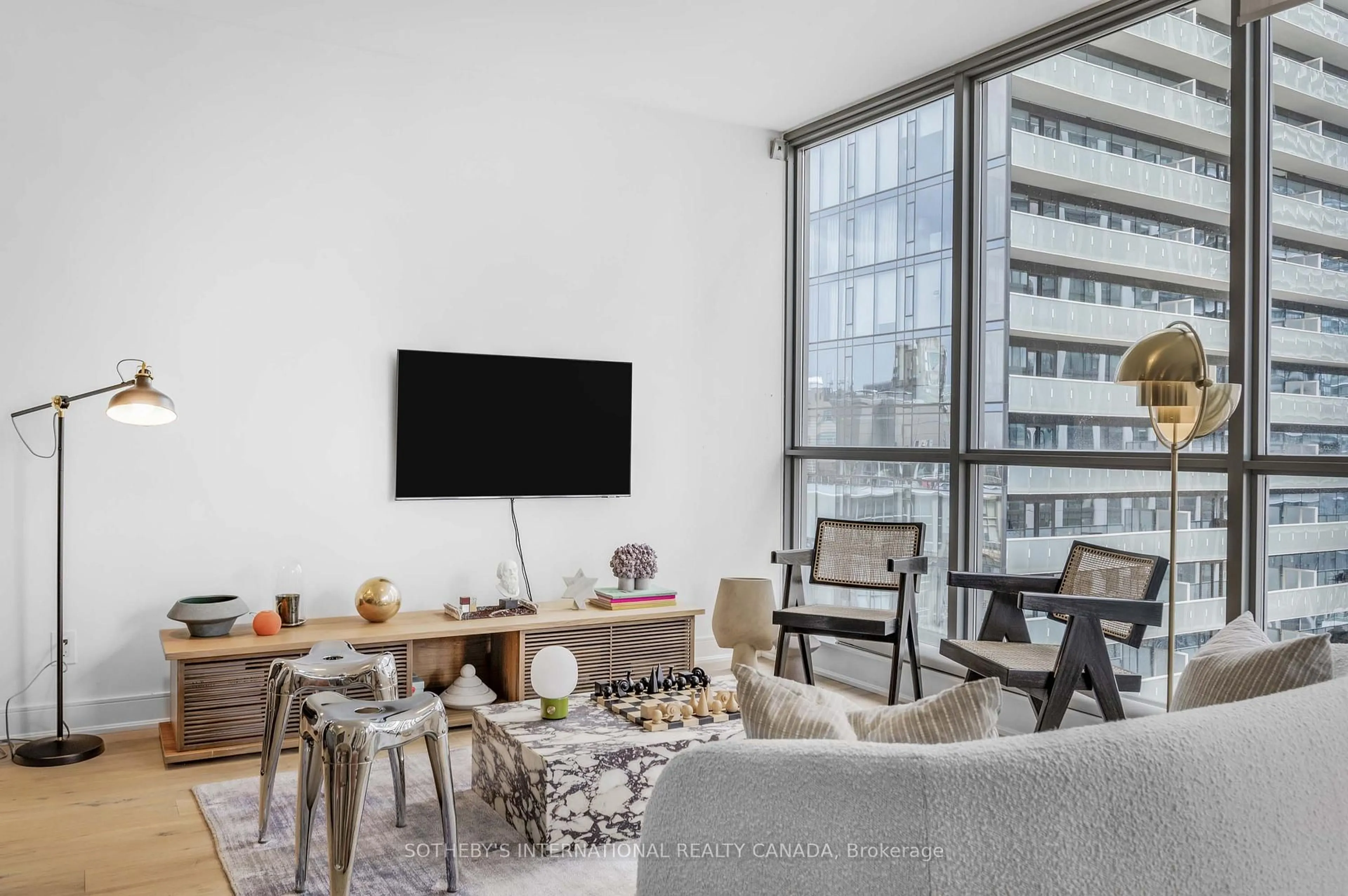 Living room with furniture, unknown for 8 Charlotte St #1205, Toronto Ontario M5V 0K4