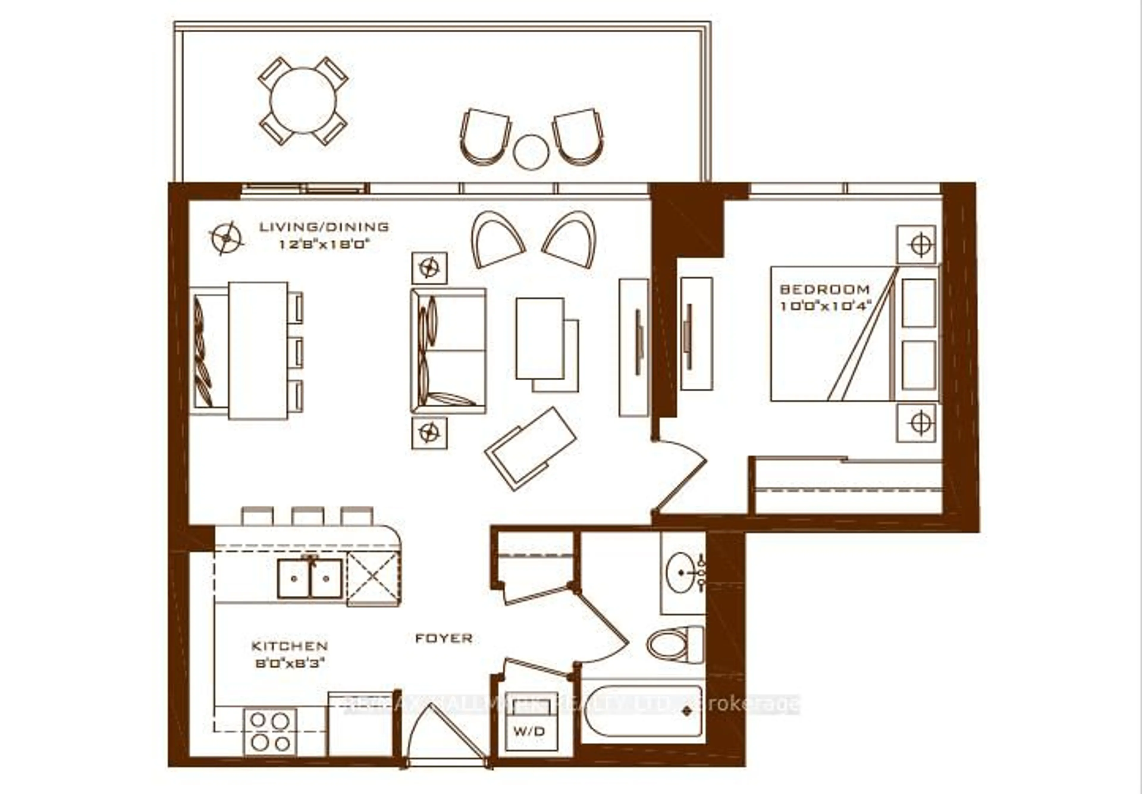 Floor plan for 1 Bedford Rd #819, Toronto Ontario M5R 2B5