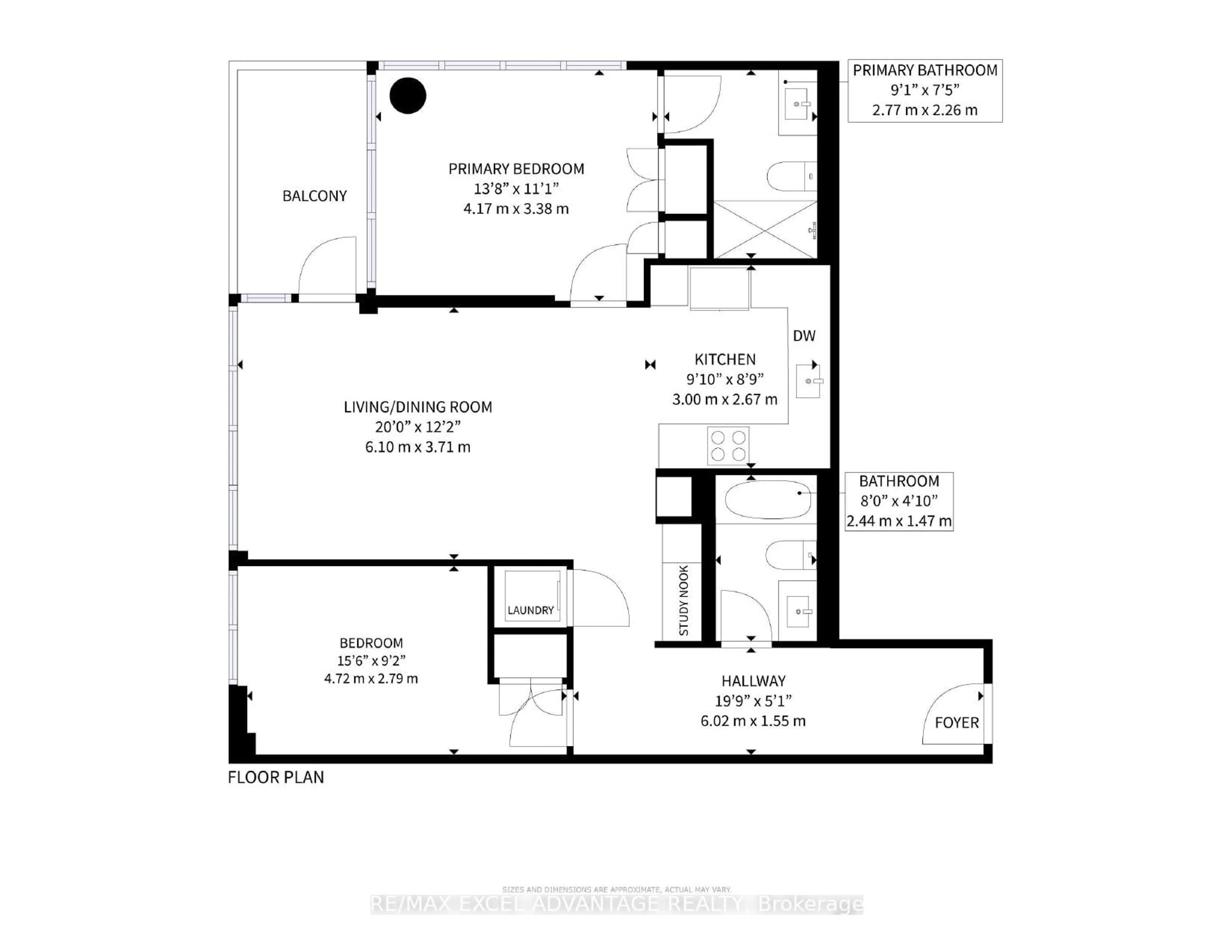 Floor plan for 69 Lynn Williams St #704, Toronto Ontario M6K 3R7