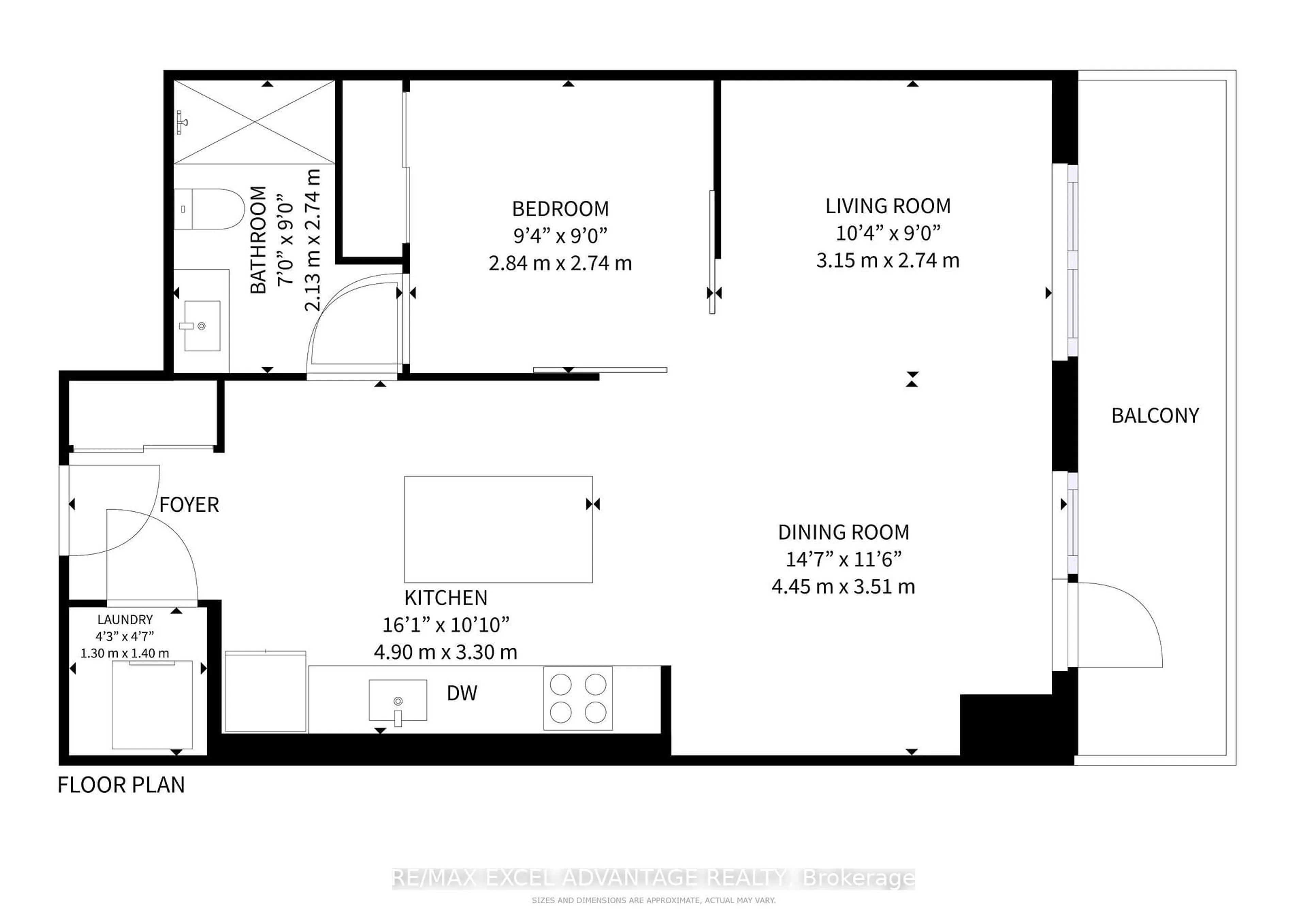 Floor plan for 55 East Liberty St #405, Toronto Ontario M6K 3P9