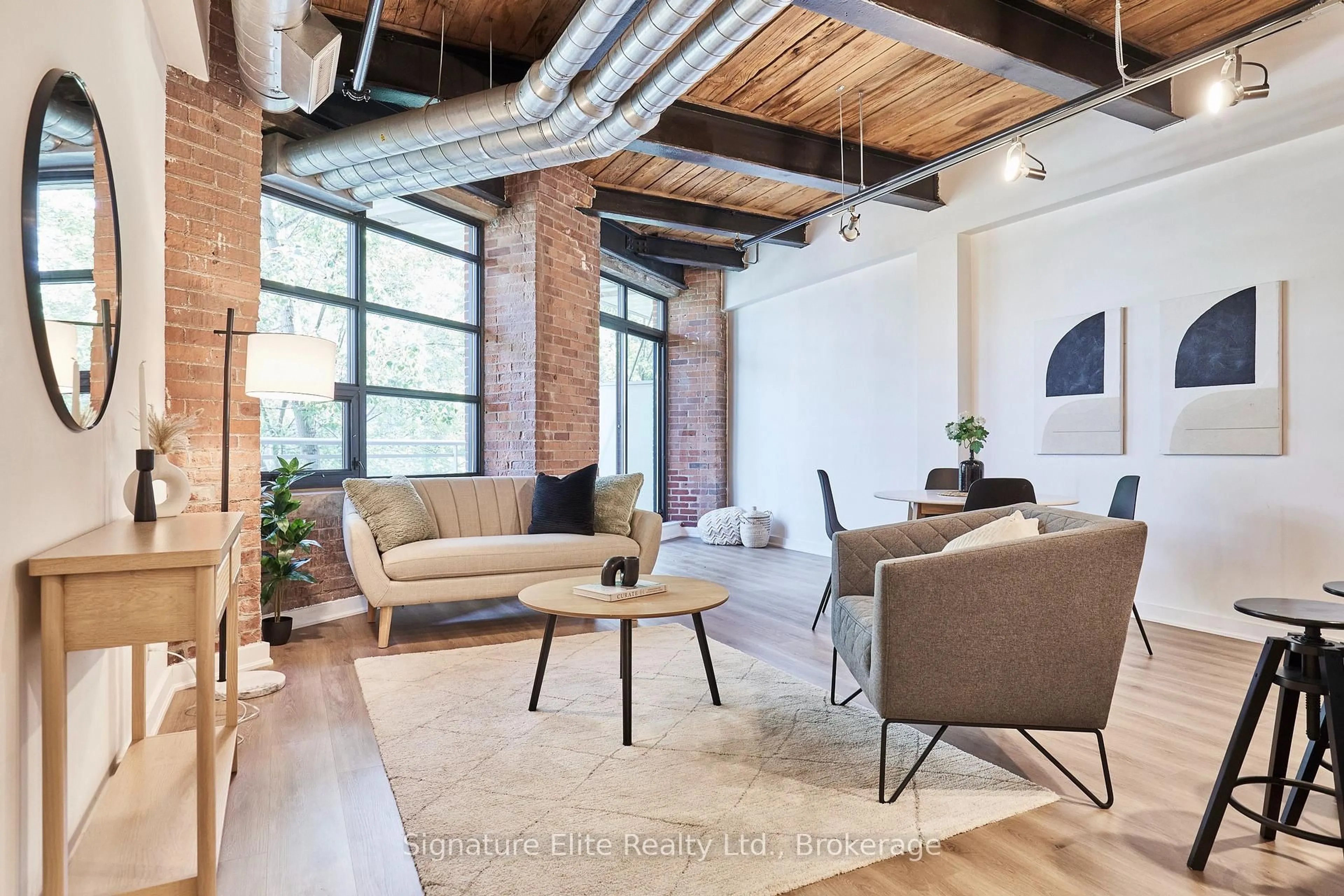 Living room with furniture, unknown for 43 Hanna Ave #207, Toronto Ontario M6K 1X6