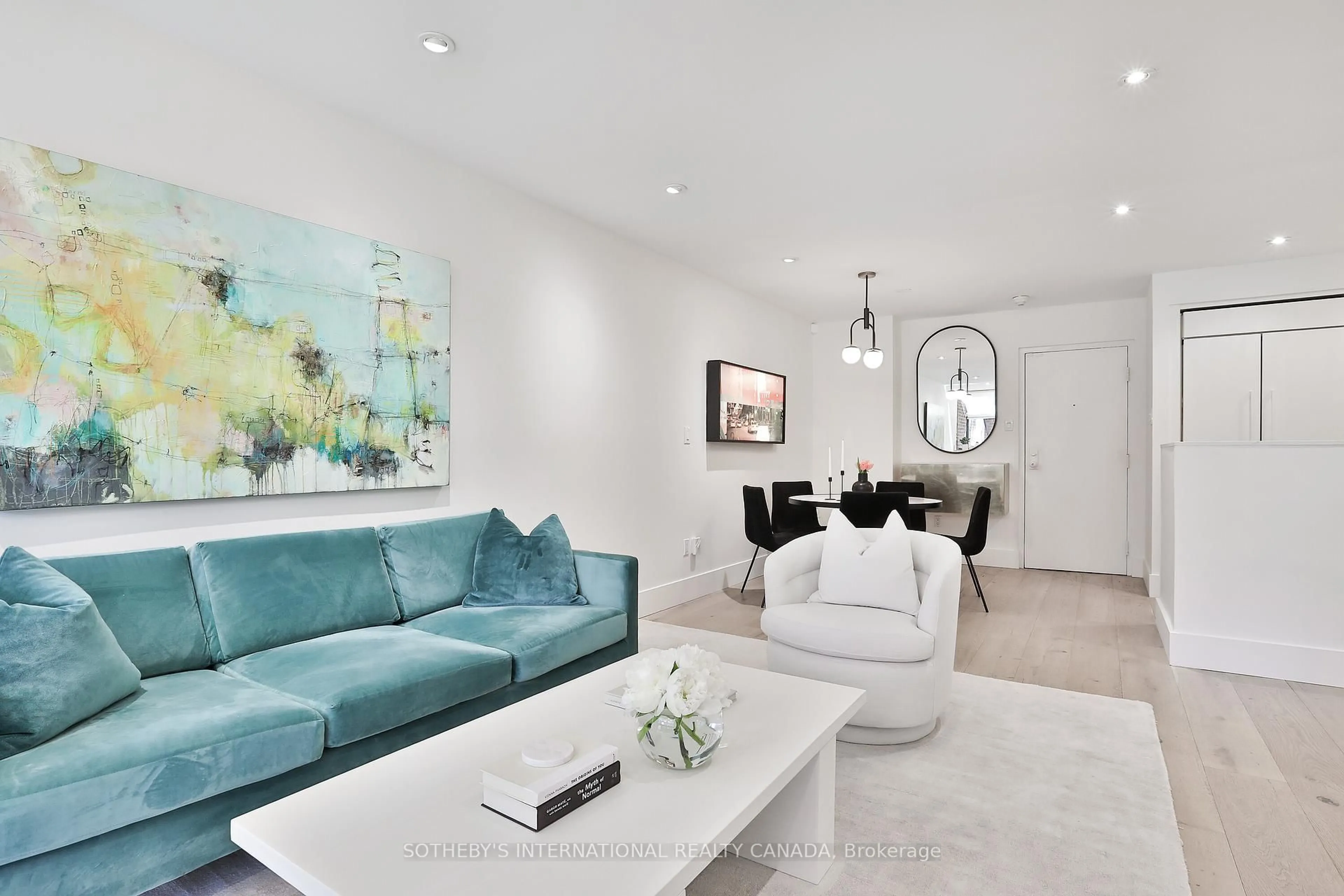 Living room with furniture, ceramic/tile floor for 142 Pears Ave #A9, Toronto Ontario M5R 1T2