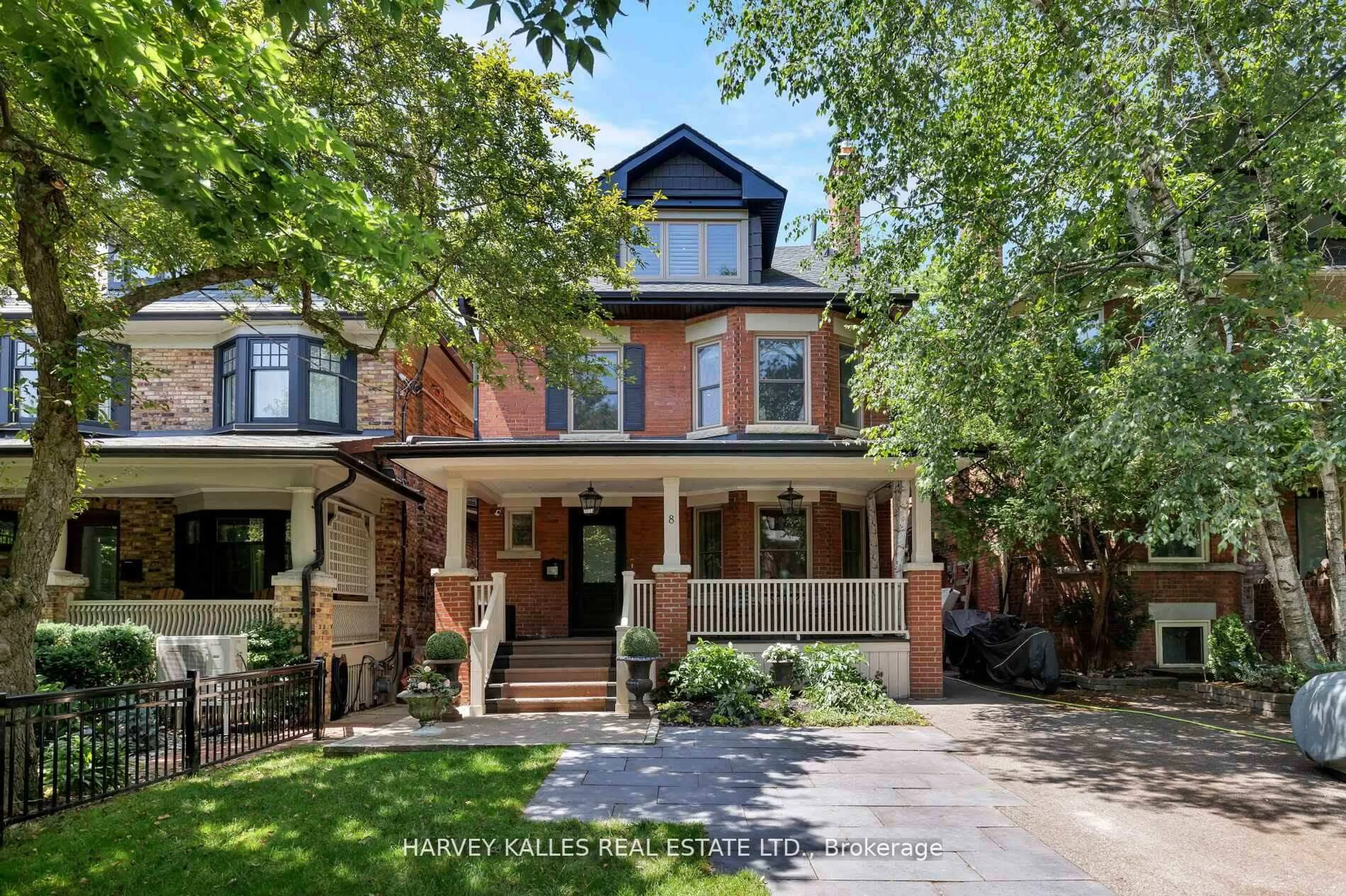 Home with brick exterior material, street for 8 Edgewood Cres, Toronto Ontario M4W 3A9