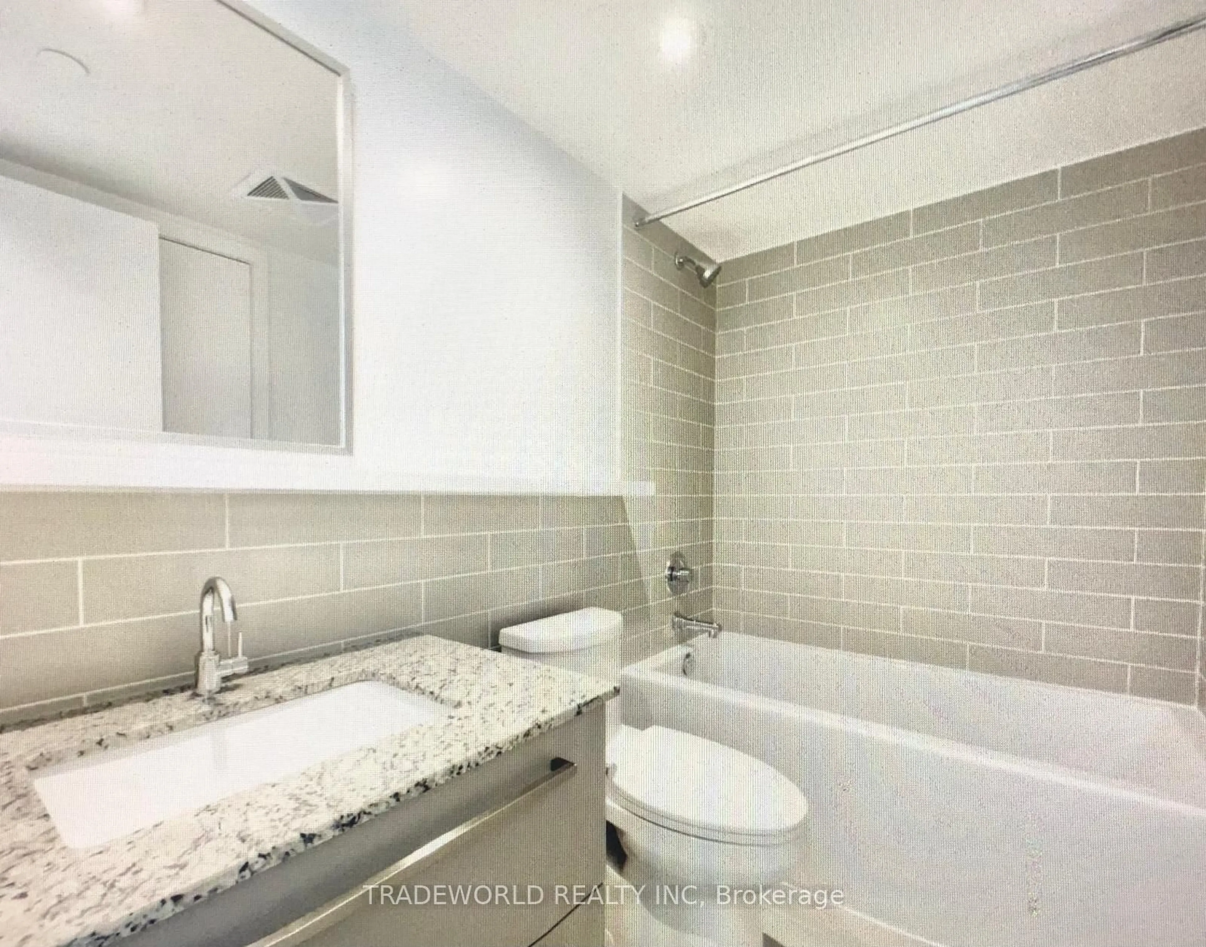 Contemporary bathroom, ceramic/tile floor for 120 Varna Dr #1310, Toronto Ontario M6A 1N3