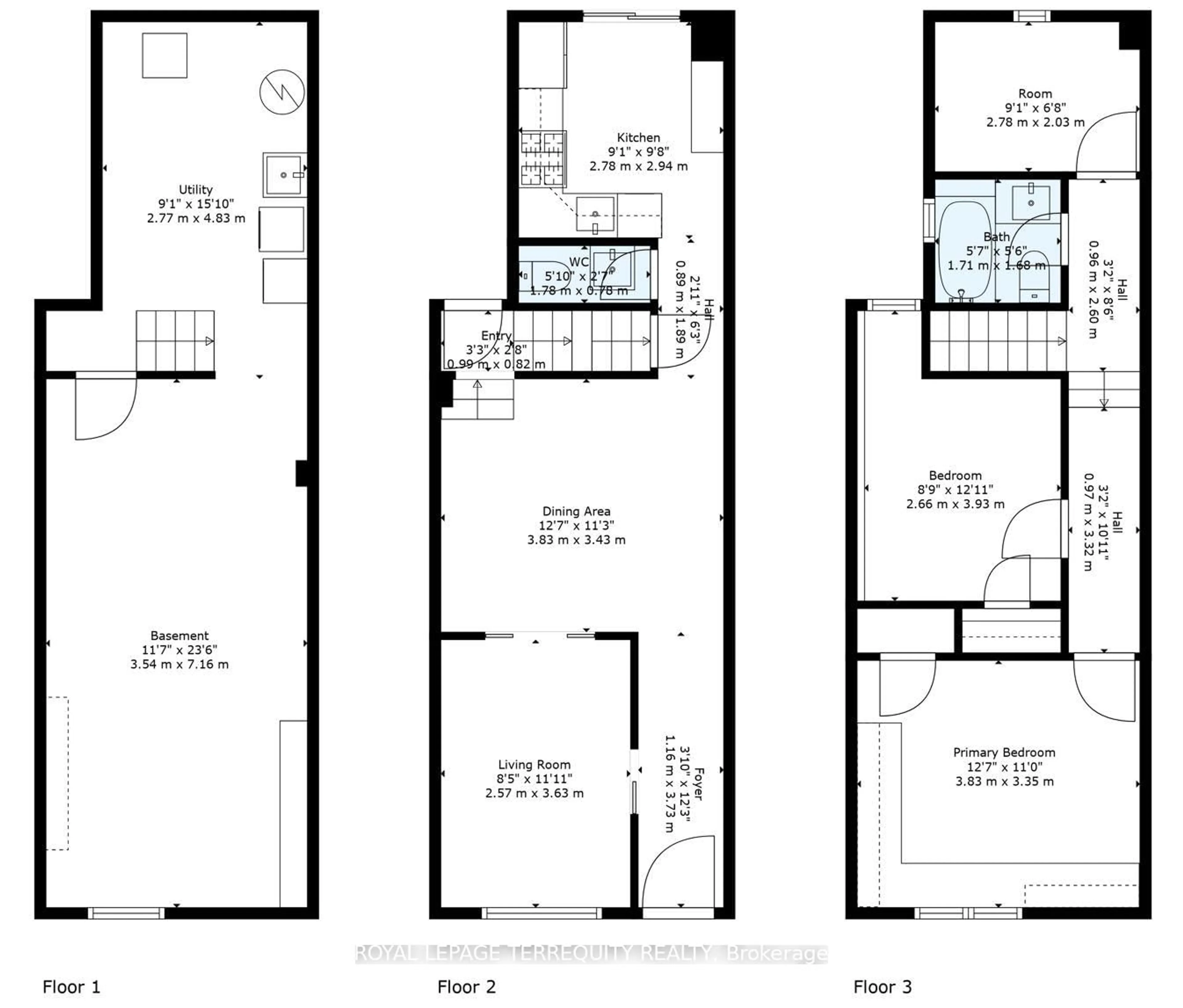 Floor plan for 2 Glasgow St, Toronto Ontario M5T 2B9