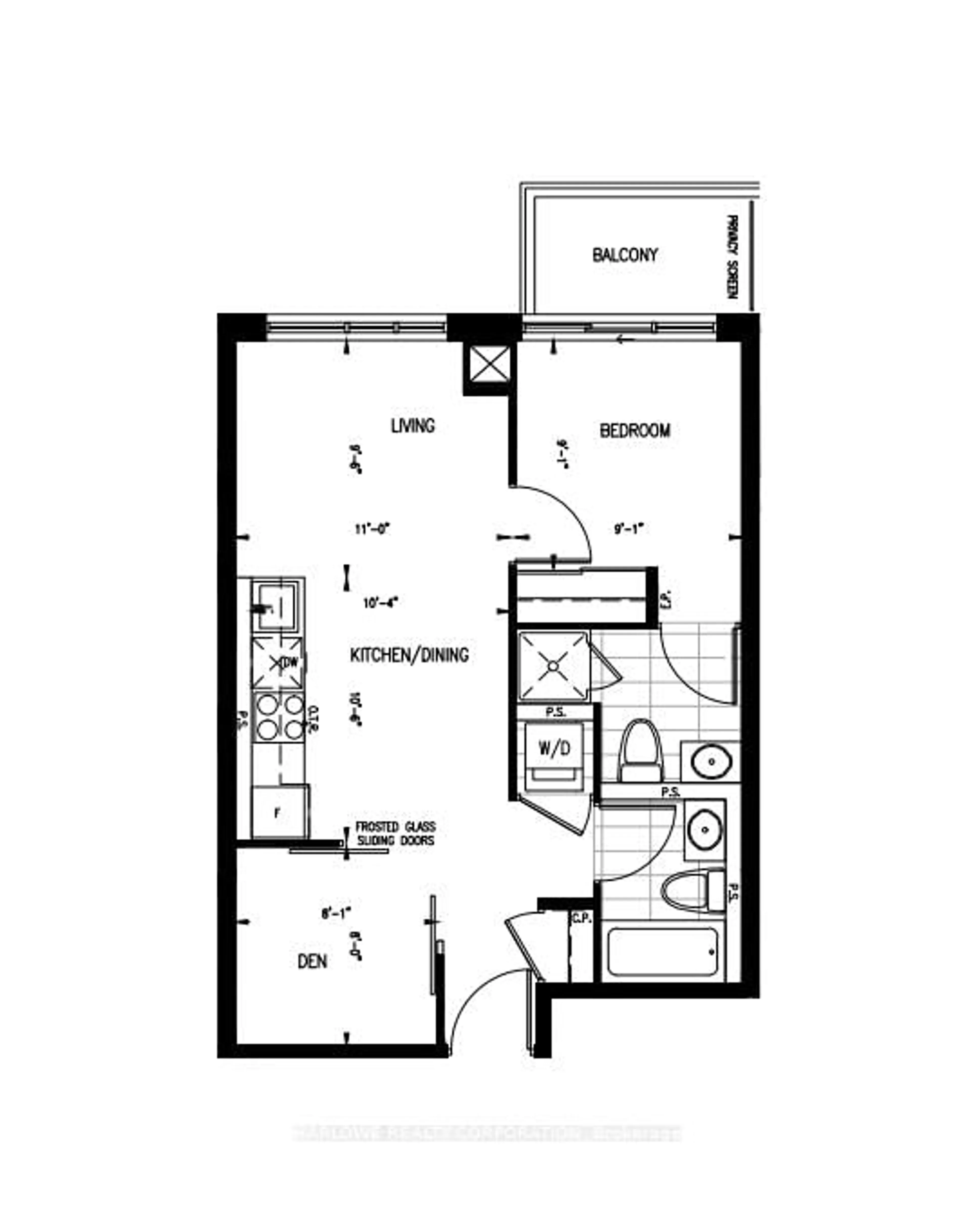 Floor plan for 543 Richmond St #532, Toronto Ontario M5V 0W9