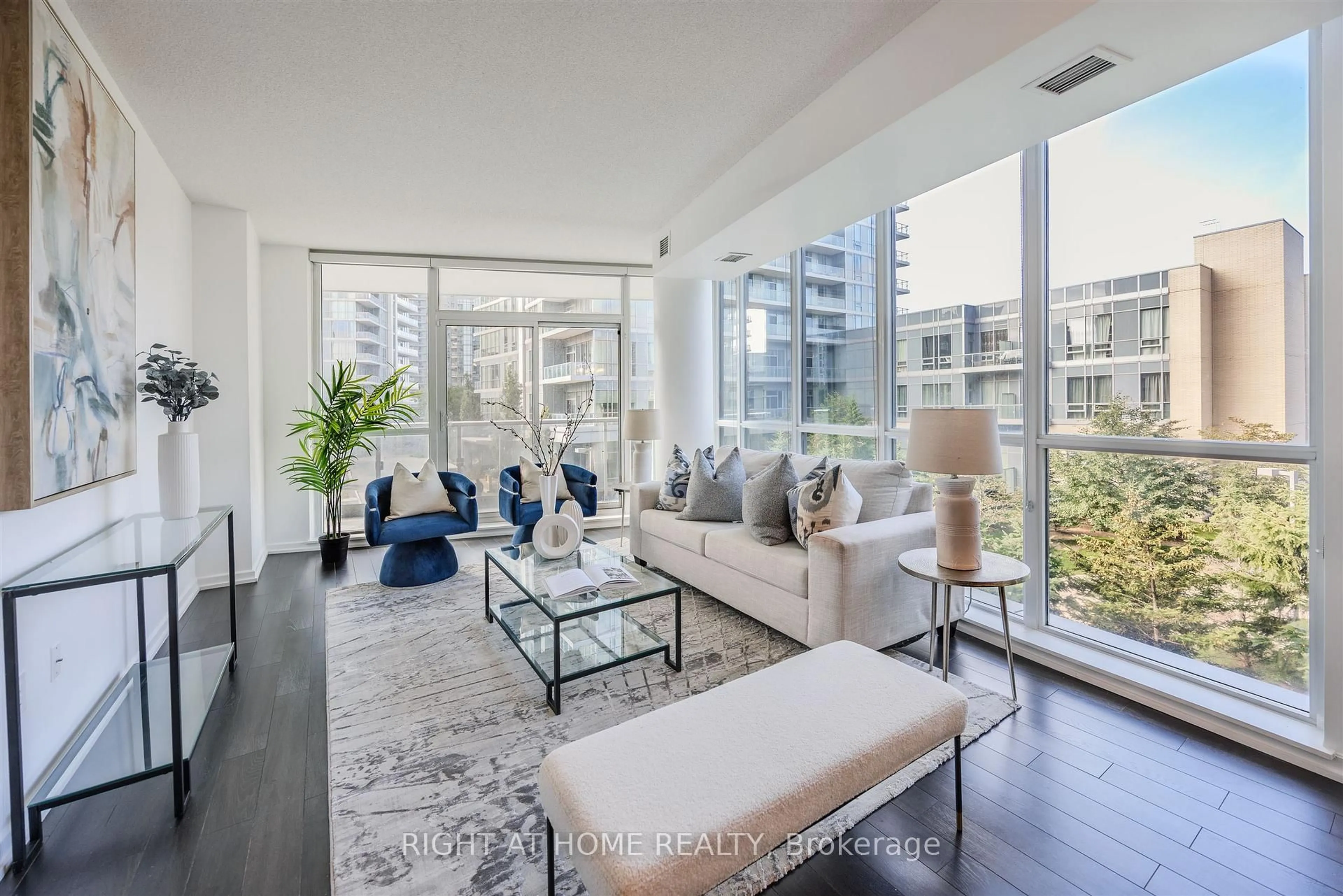 Living room with furniture, unknown for 70 Forest Manor Rd #206, Toronto Ontario M2J 0A9
