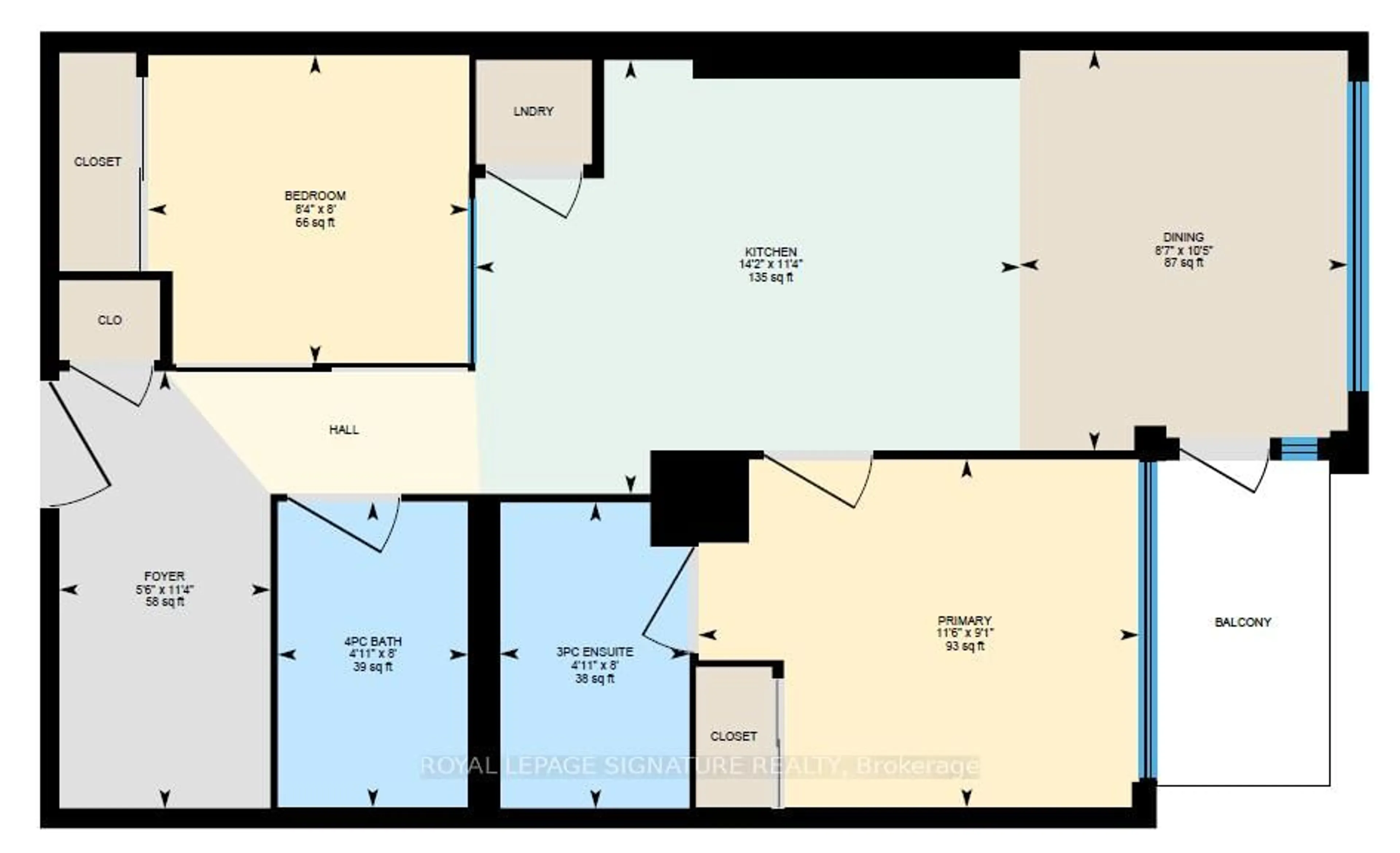 Floor plan for 8 Tippett Rd #525, Toronto Ontario M3H 0E7