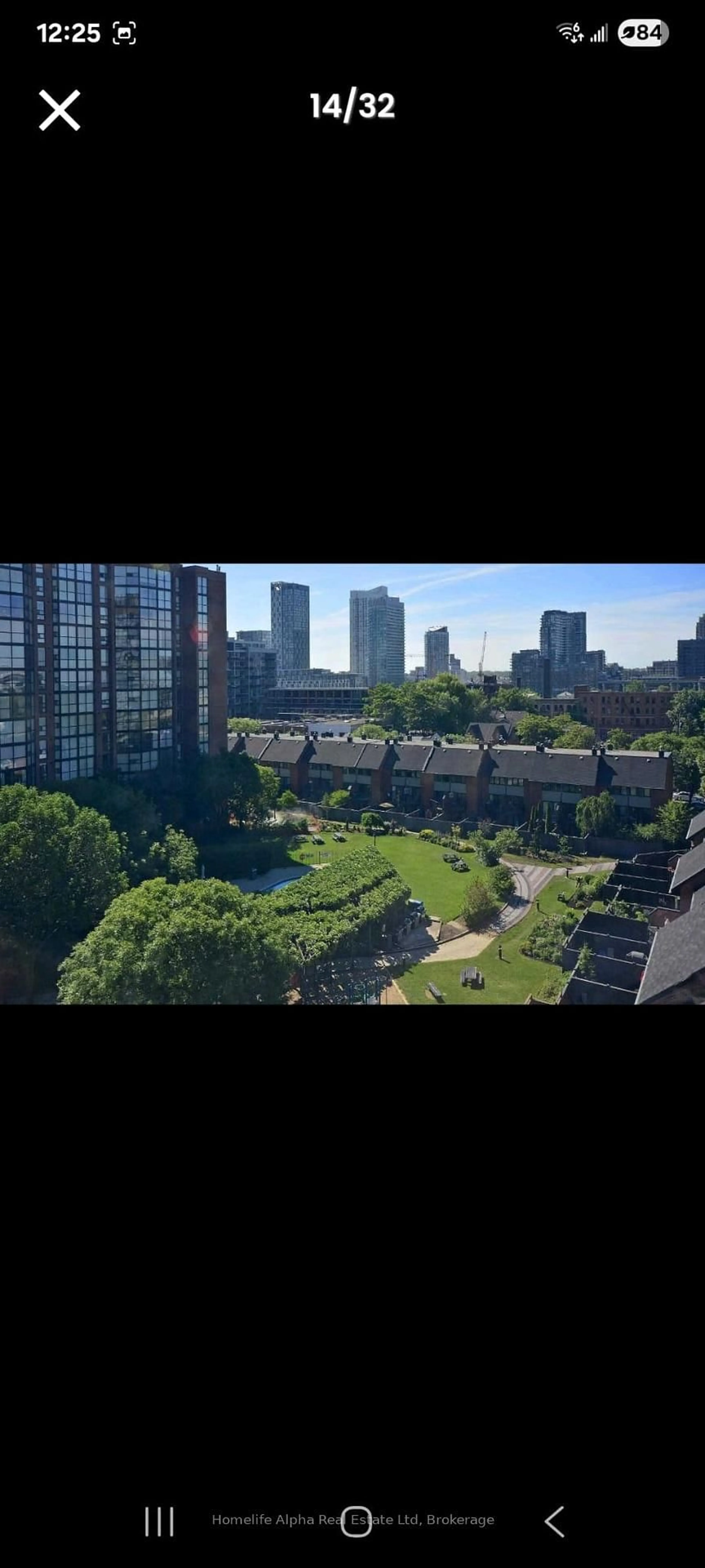 A pic from outside/outdoor area/front of a property/back of a property/a pic from drone, city buildings view from balcony for 725 King St #604, Toronto Ontario M5V 2W9