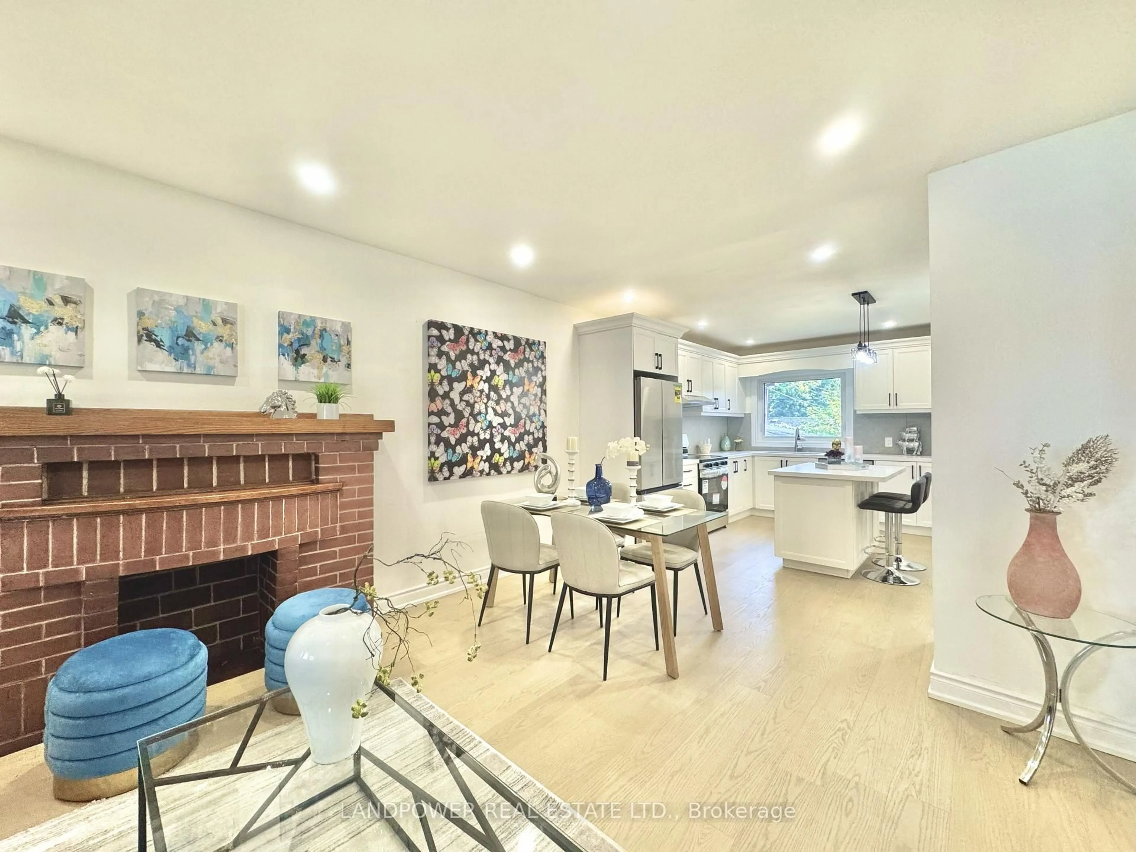 Open concept kitchen, ceramic/tile floor for 1745 Dufferin St, Toronto Ontario M6E 3N9