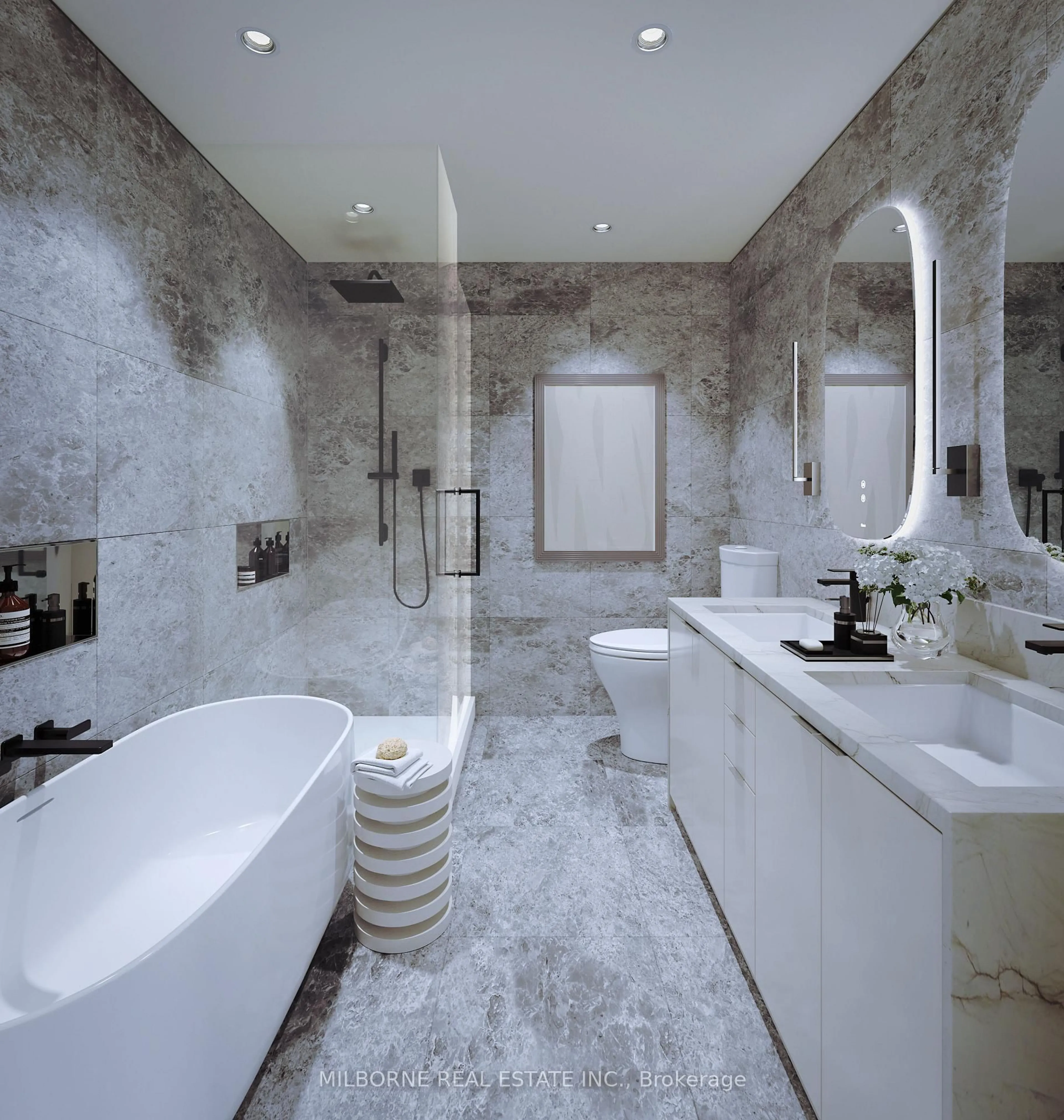 Contemporary bathroom, ceramic/tile floor for 110 Avenue Rd #1001, Toronto Ontario M5R 2H4