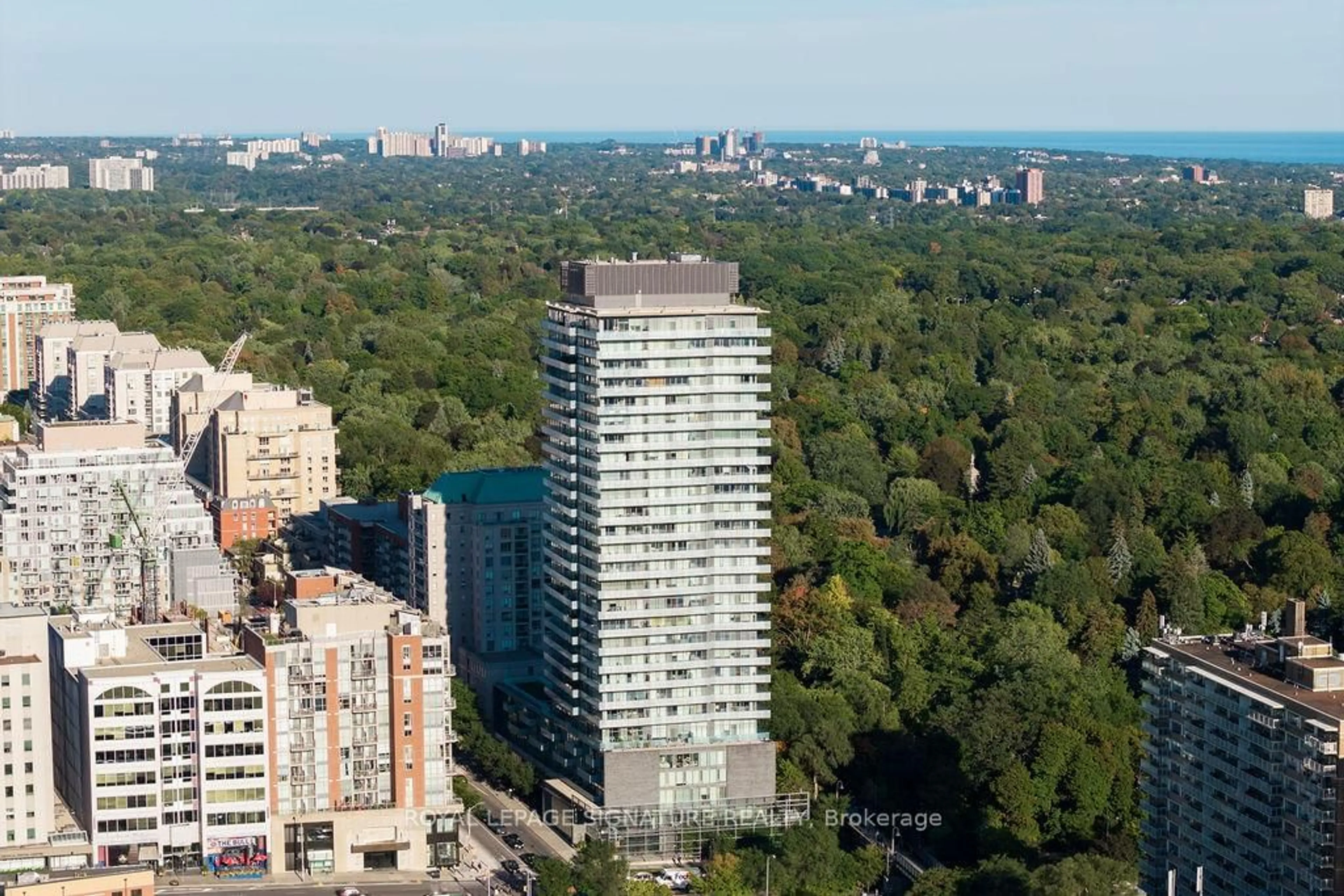 A pic from outside/outdoor area/front of a property/back of a property/a pic from drone, city buildings view from balcony for 1815 Yonge St #2001, Toronto Ontario M4T 2A4