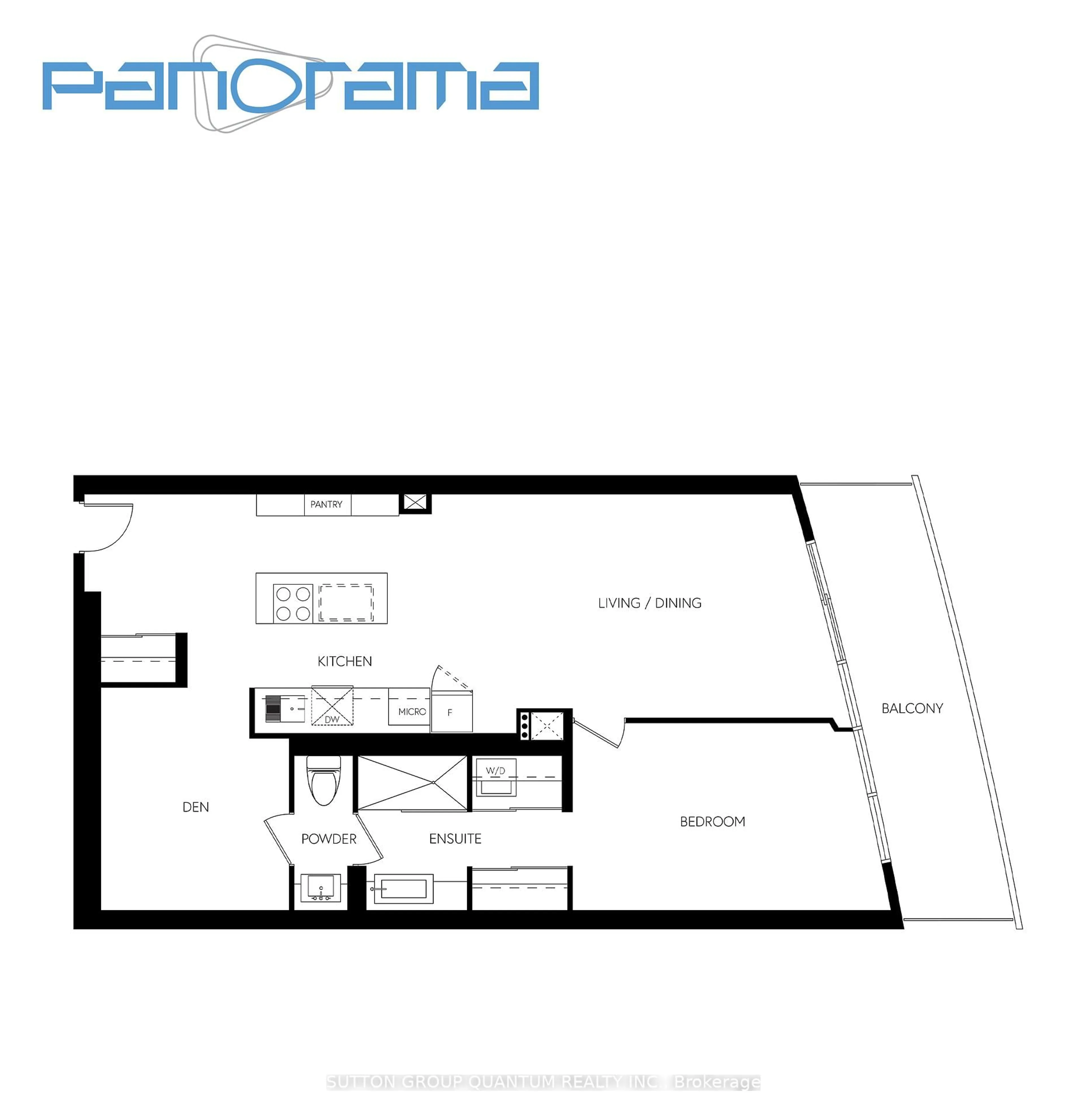 Floor plan for 38 Dan Leckie Way #1810, Toronto Ontario M5V 2V6