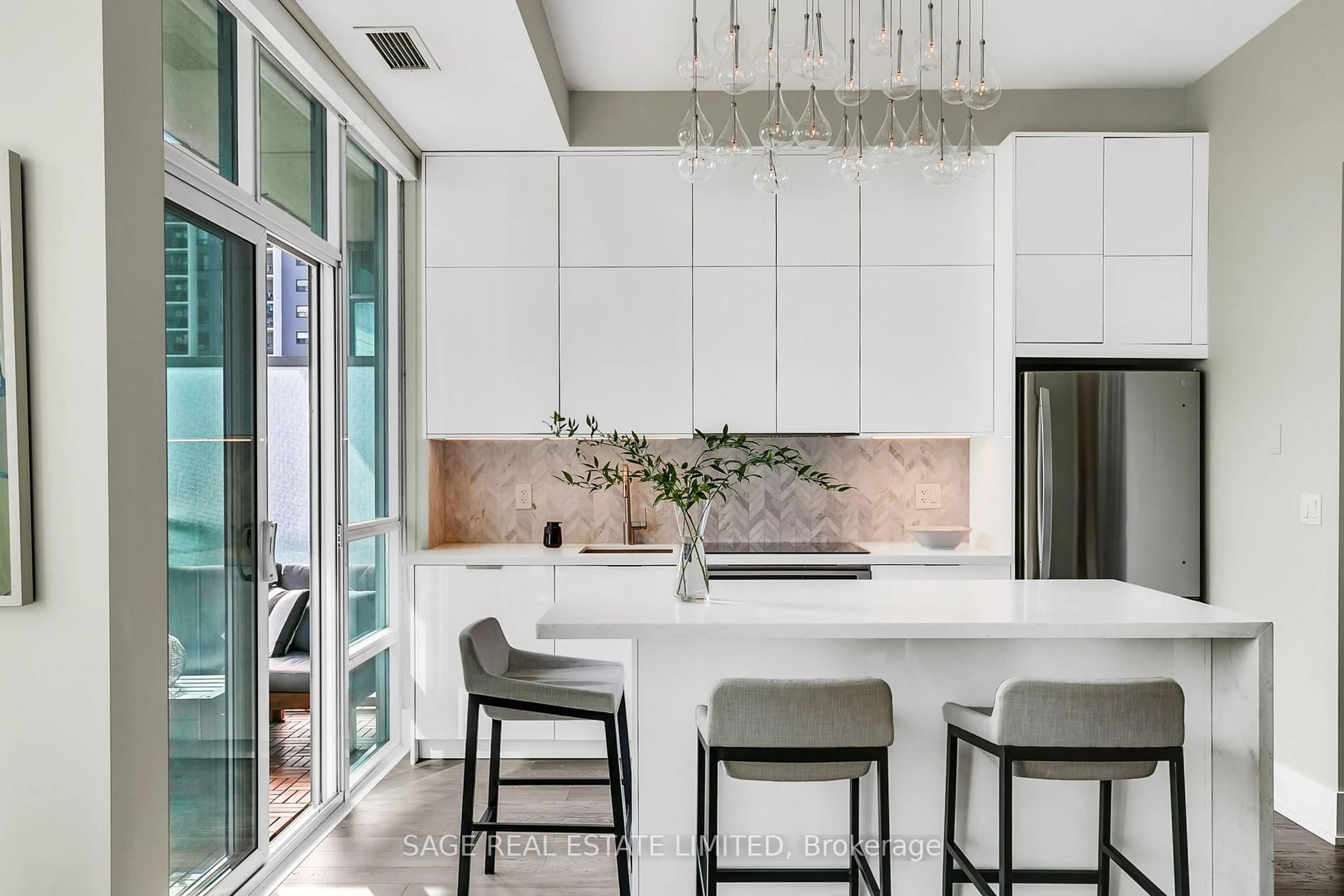 Contemporary kitchen, ceramic/tile floor for 120 Homewood Ave #522, Toronto Ontario M4Y 2J3