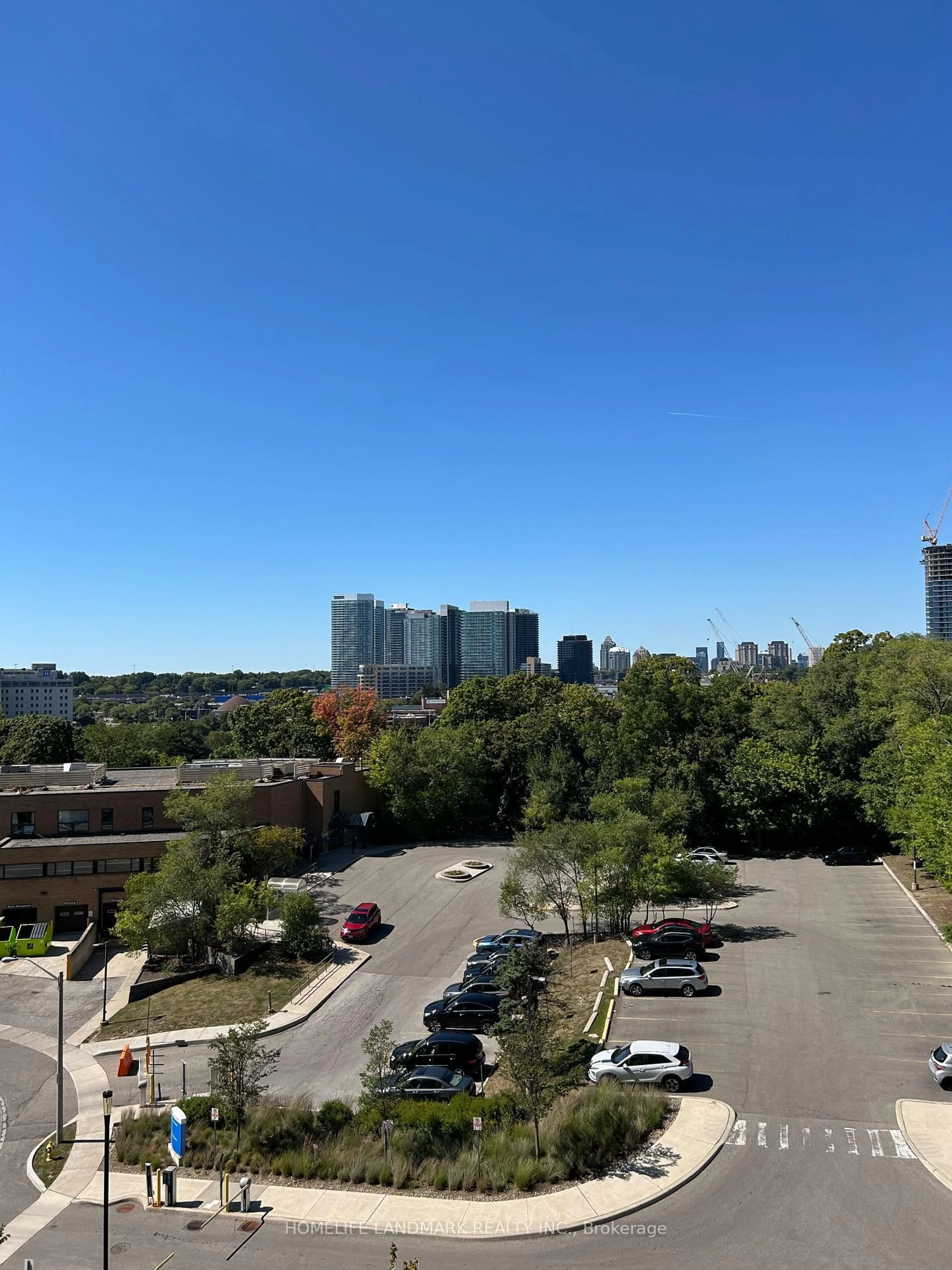 A pic from outside/outdoor area/front of a property/back of a property/a pic from drone, city buildings view from balcony for 10 Bloorview Pl #710, Toronto Ontario M2J 0B1