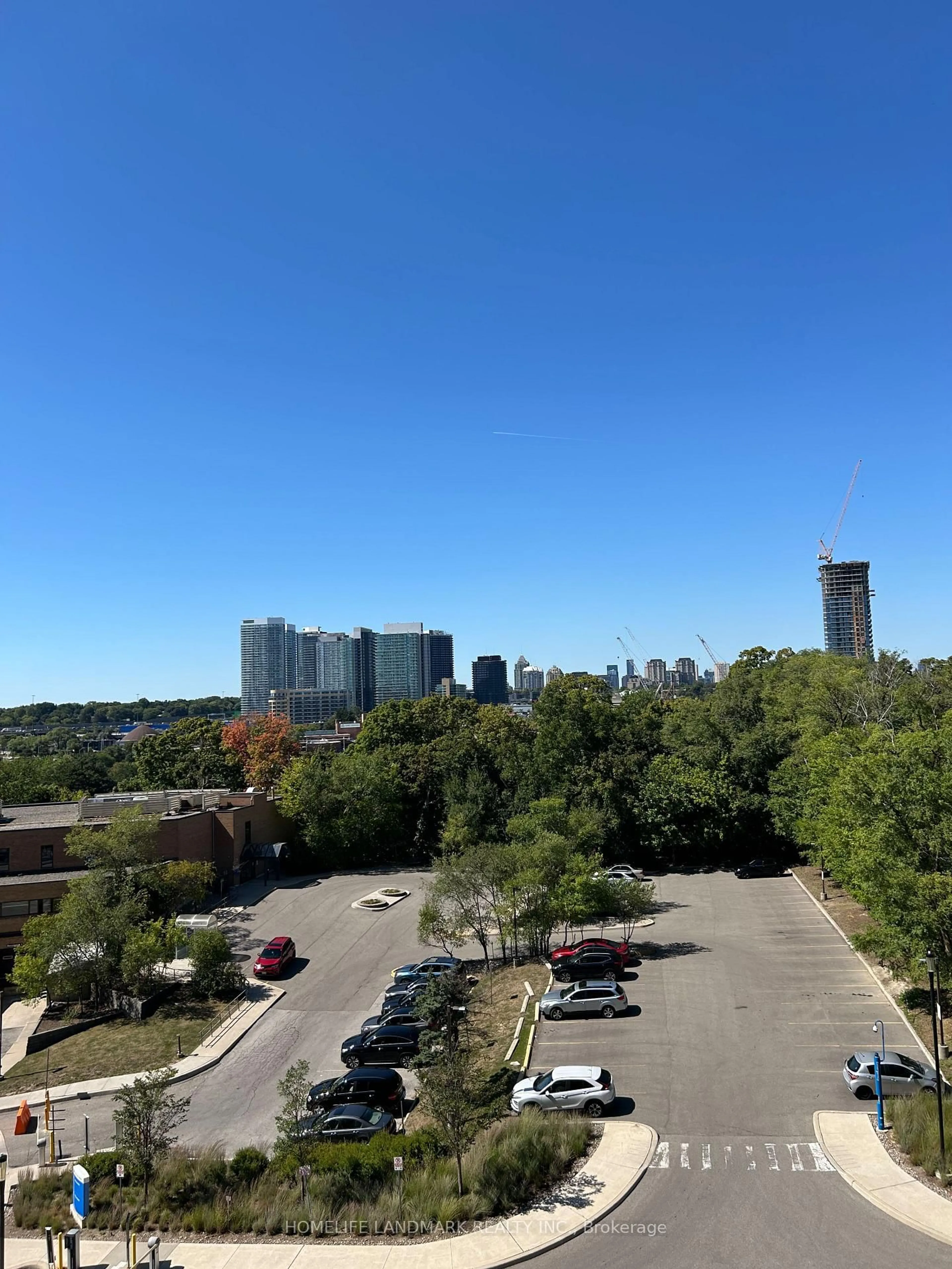 A pic from outside/outdoor area/front of a property/back of a property/a pic from drone, city buildings view from balcony for 10 Bloorview Pl #710, Toronto Ontario M2J 0B1