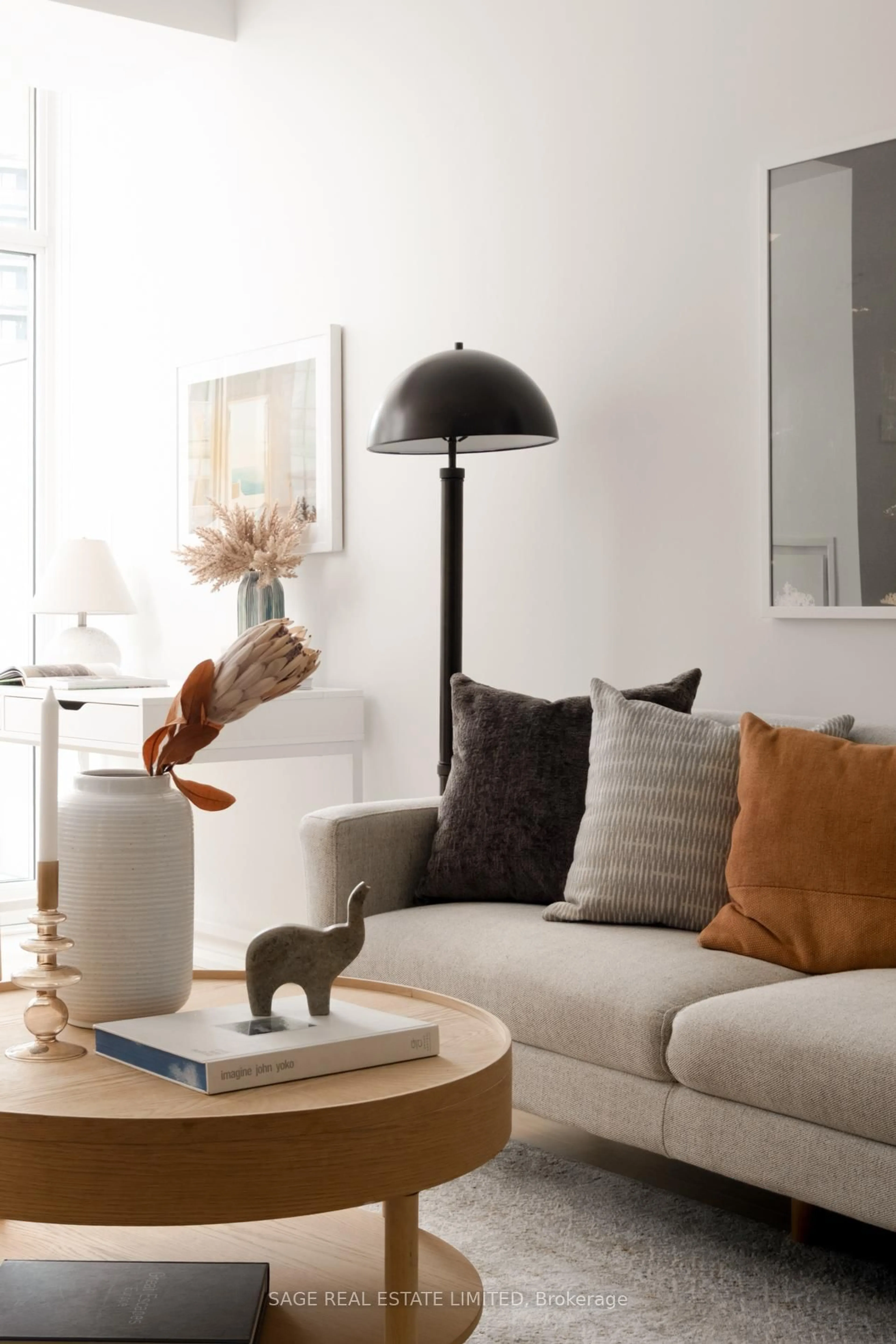 Living room with furniture, wood/laminate floor for 75 East Liberty St #1711, Toronto Ontario M6K 3R3