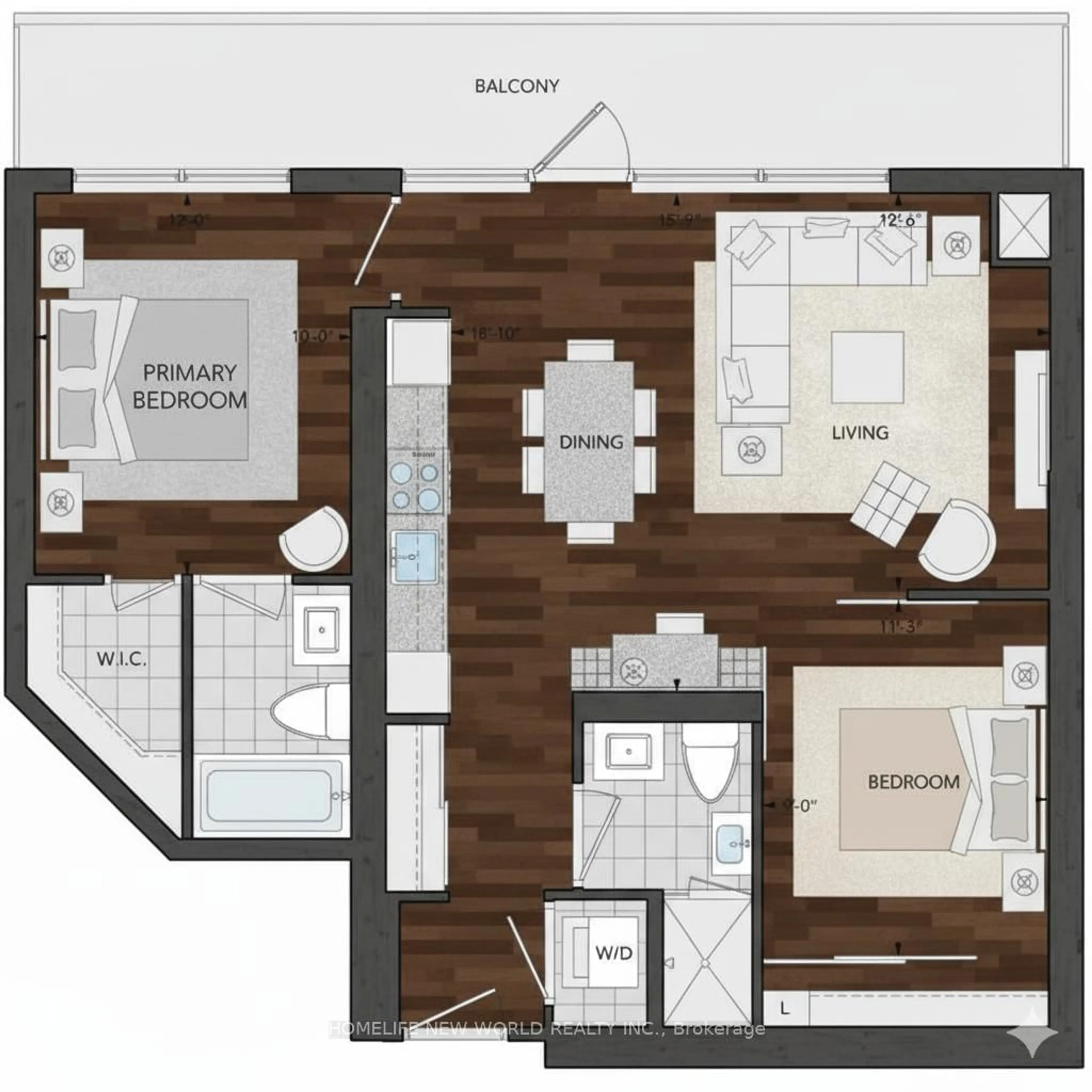 Floor plan for 5 Sheppard Ave #4526, Toronto Ontario M2N 0G4