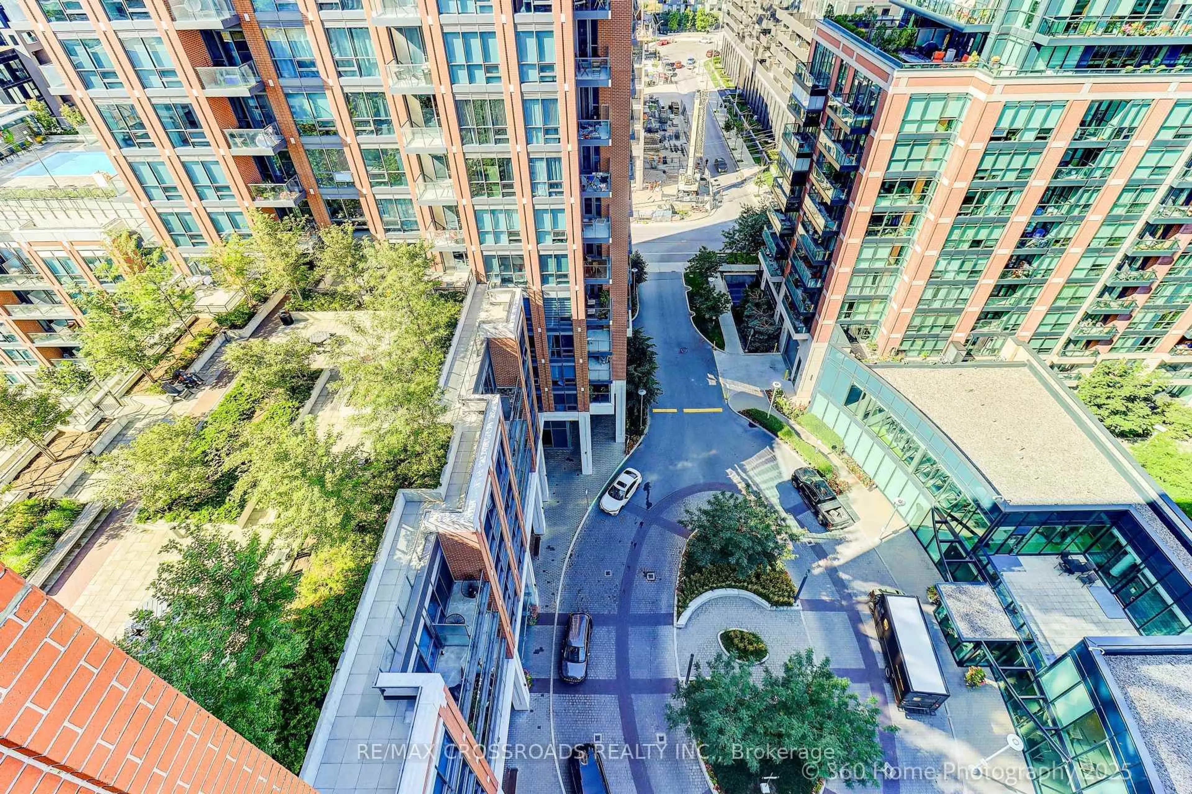 A pic from outside/outdoor area/front of a property/back of a property/a pic from drone, city buildings view from balcony for 31 Tippett Rd #1306, Toronto Ontario M3H 0C8