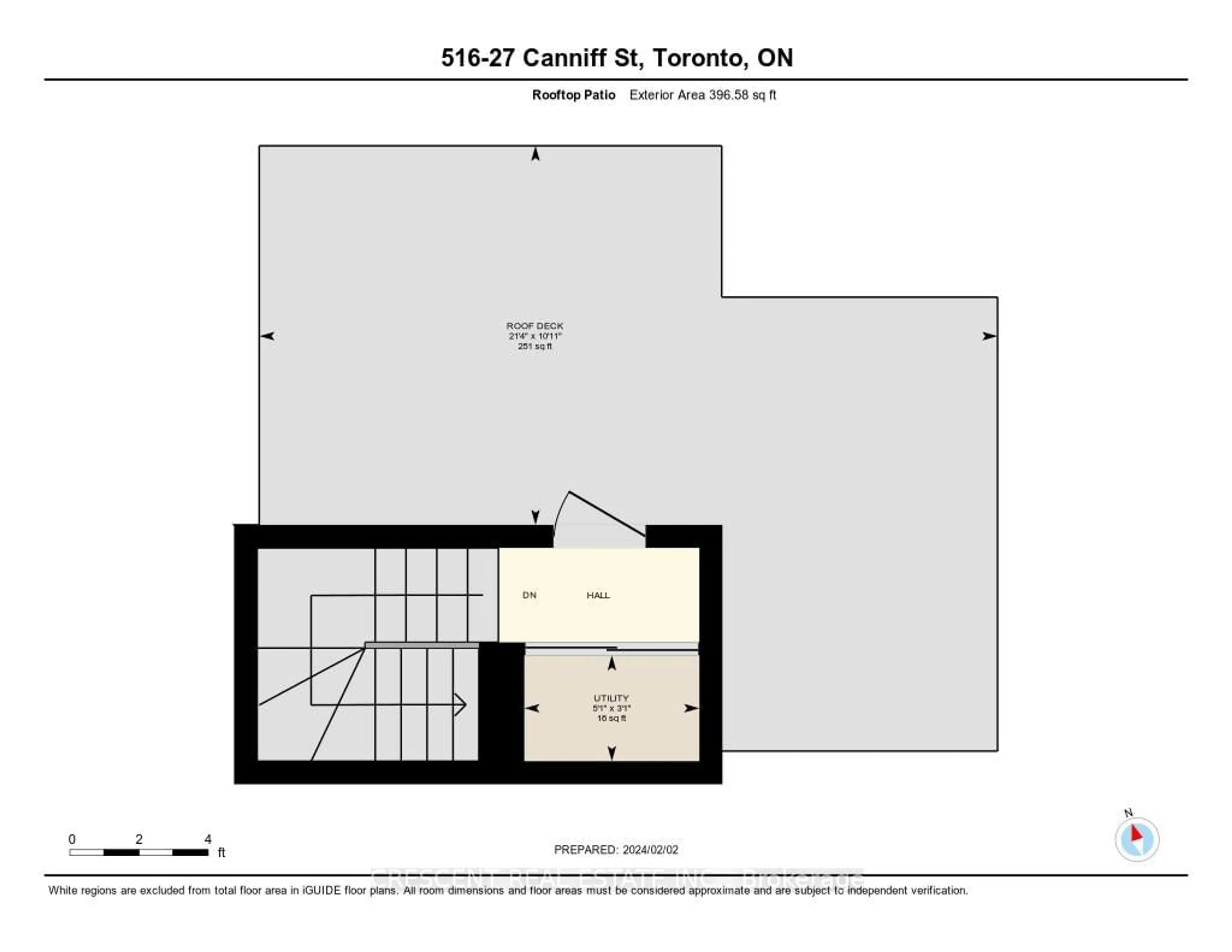 Floor plan for 27 Canniff St #516, Toronto Ontario M6K 3M5