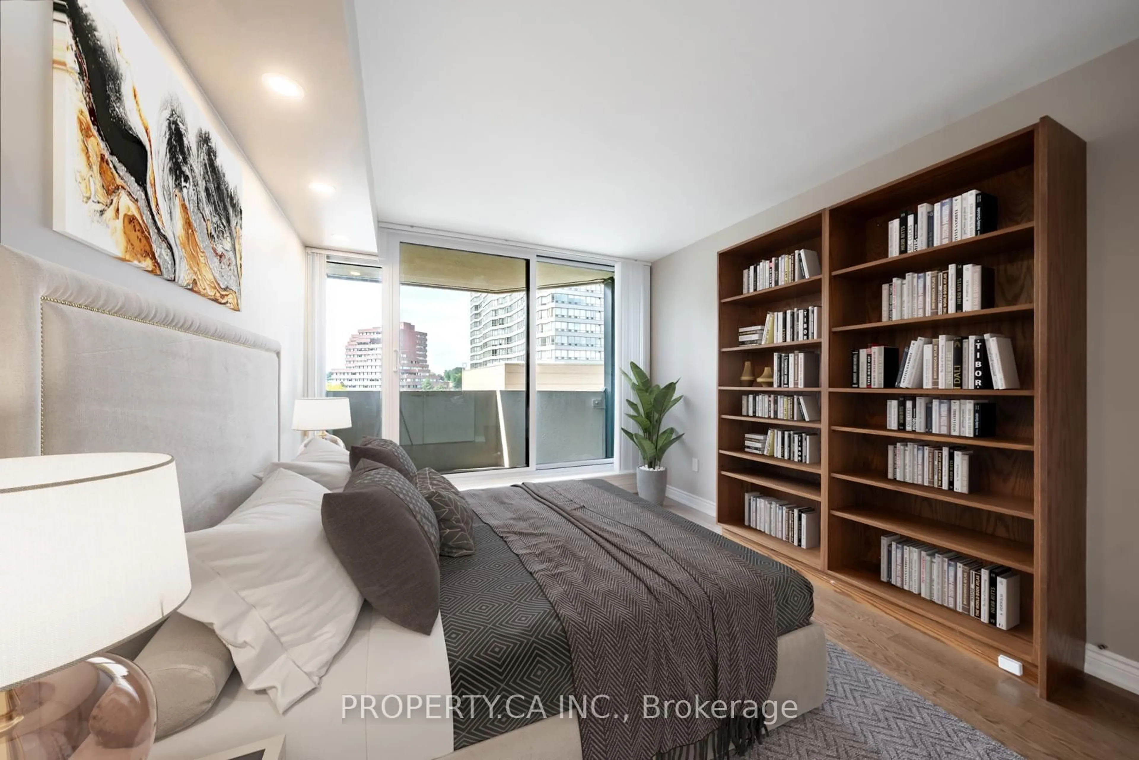 Bedroom with bed, unknown for 65 Spring Garden Ave #604, Toronto Ontario M2N 6H9