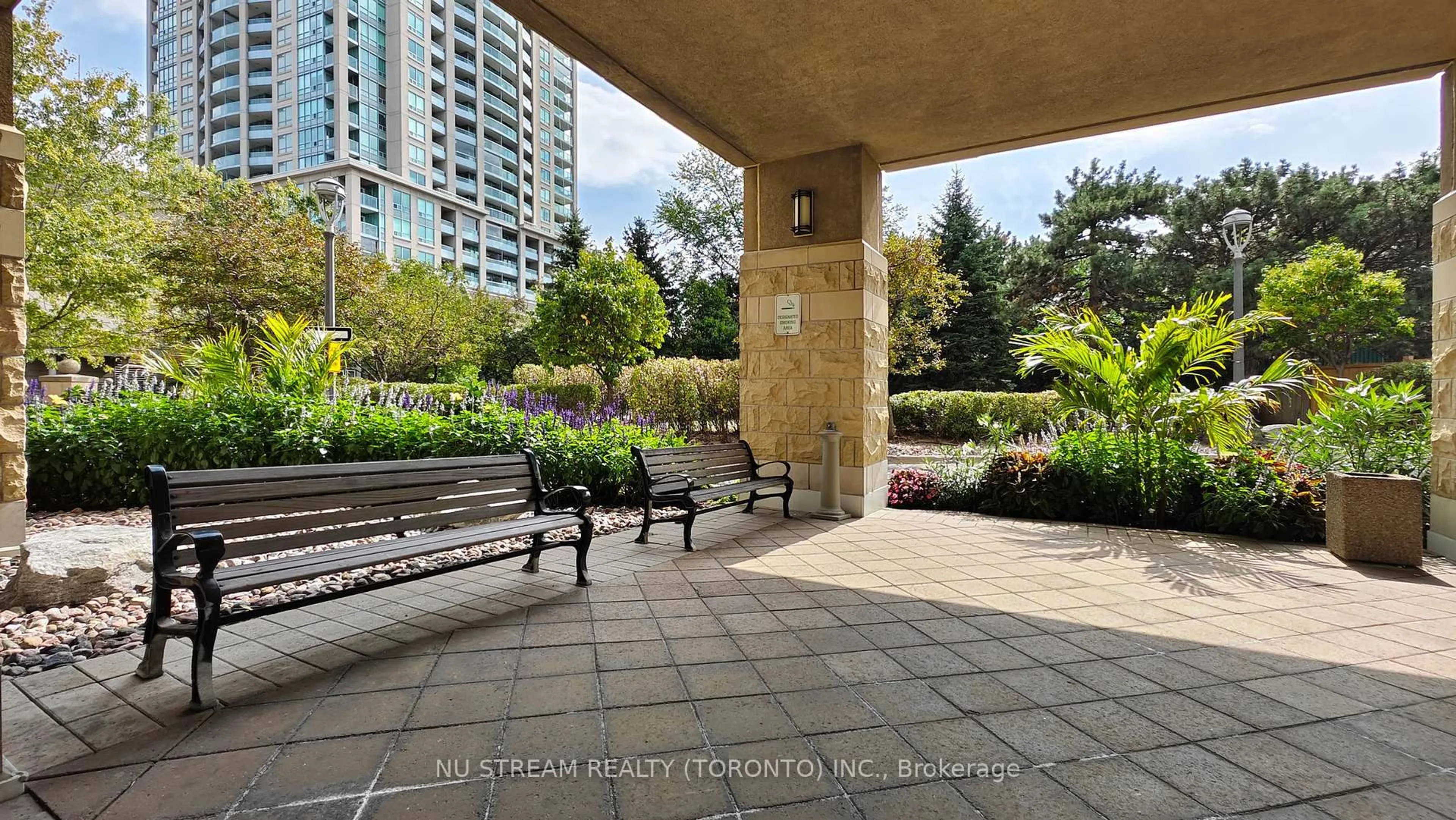 Patio, city buildings view from balcony for 18 Kenaston Gdns #1703, Toronto Ontario M2K 3C7