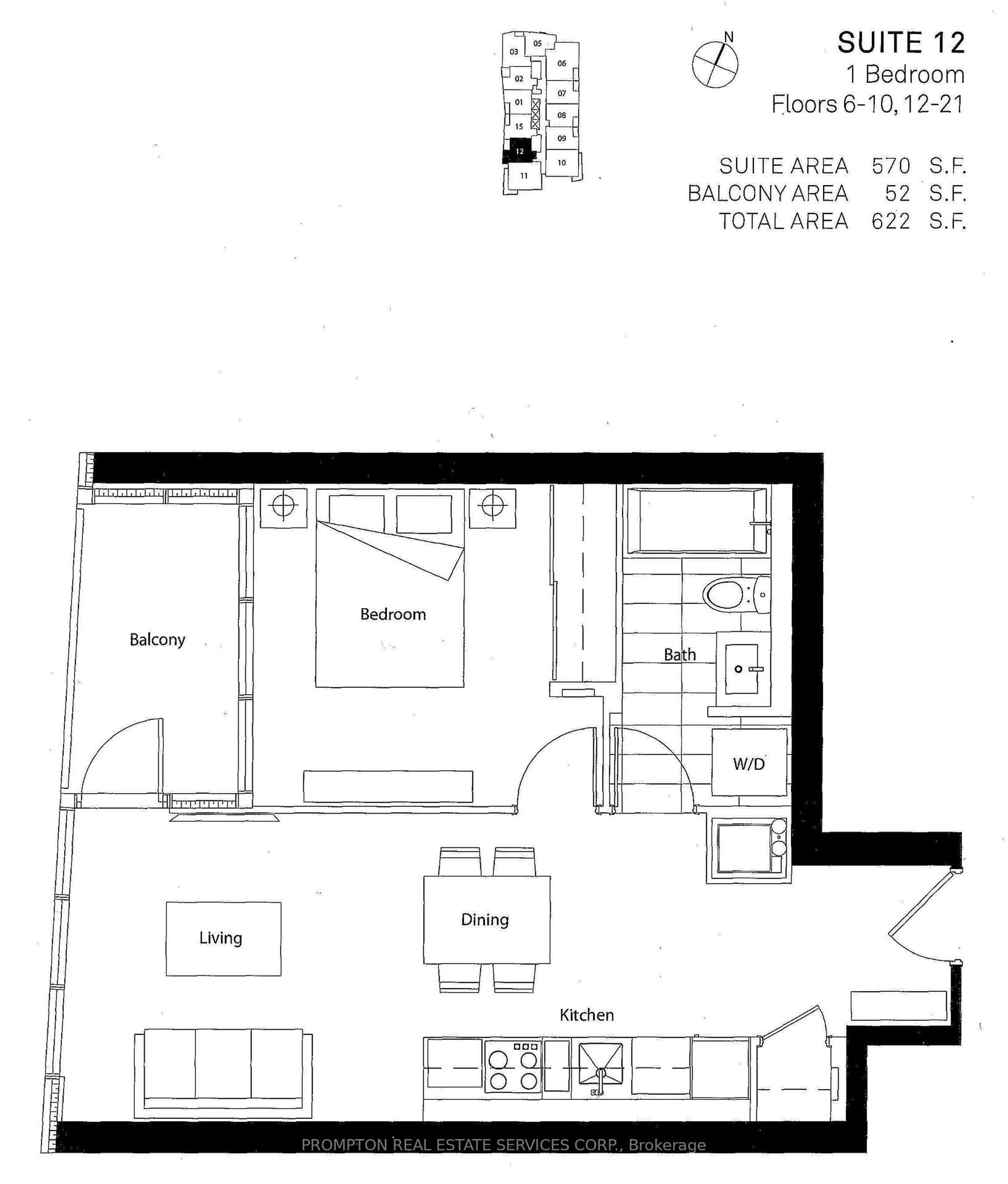 Floor plan for 80 Queens Wharf Rd #2012, Toronto Ontario M5V 0J3