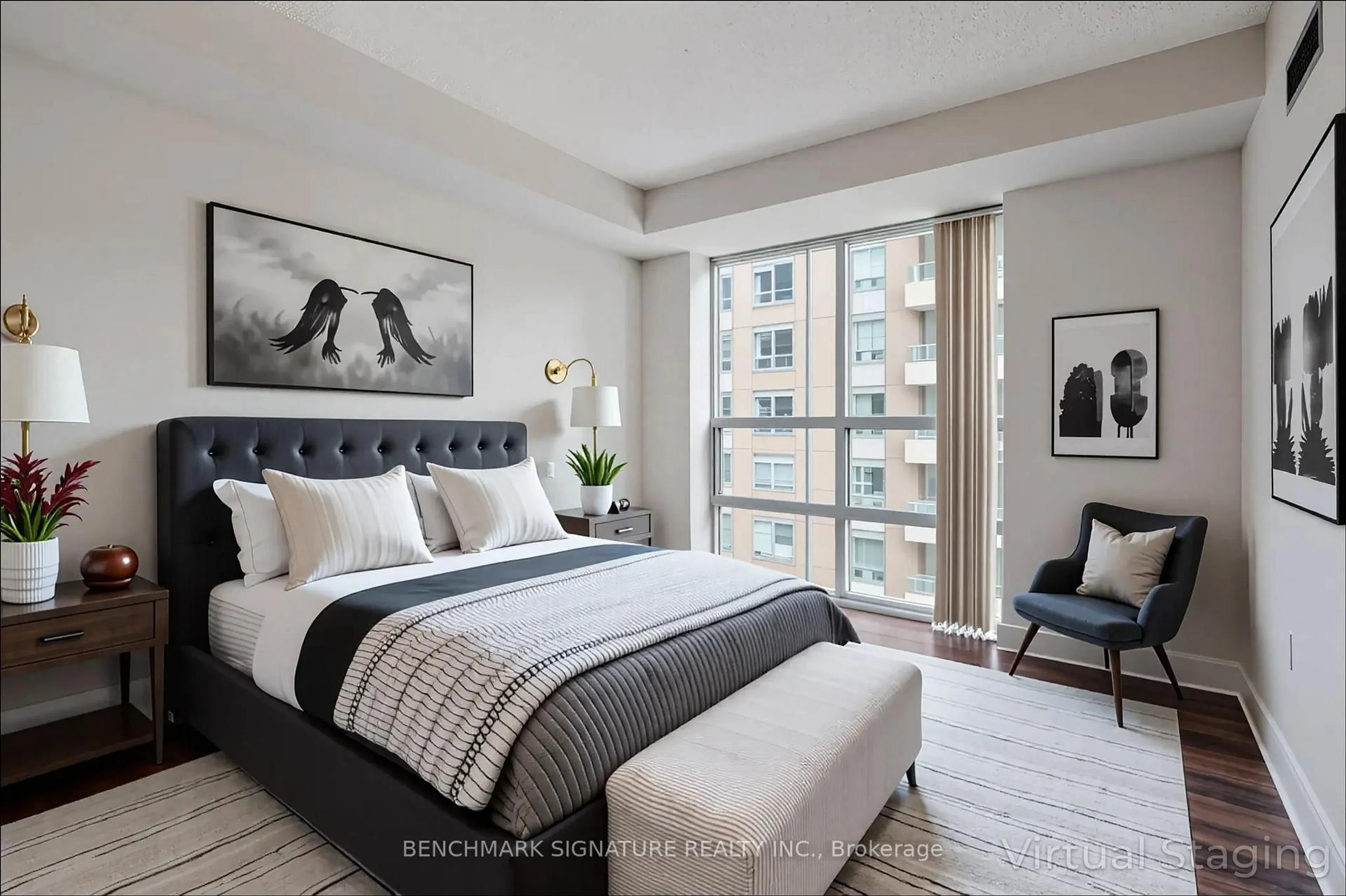 Bedroom with bed, unknown for 3 Pemberton Ave #608, Toronto Ontario M2M 4M1