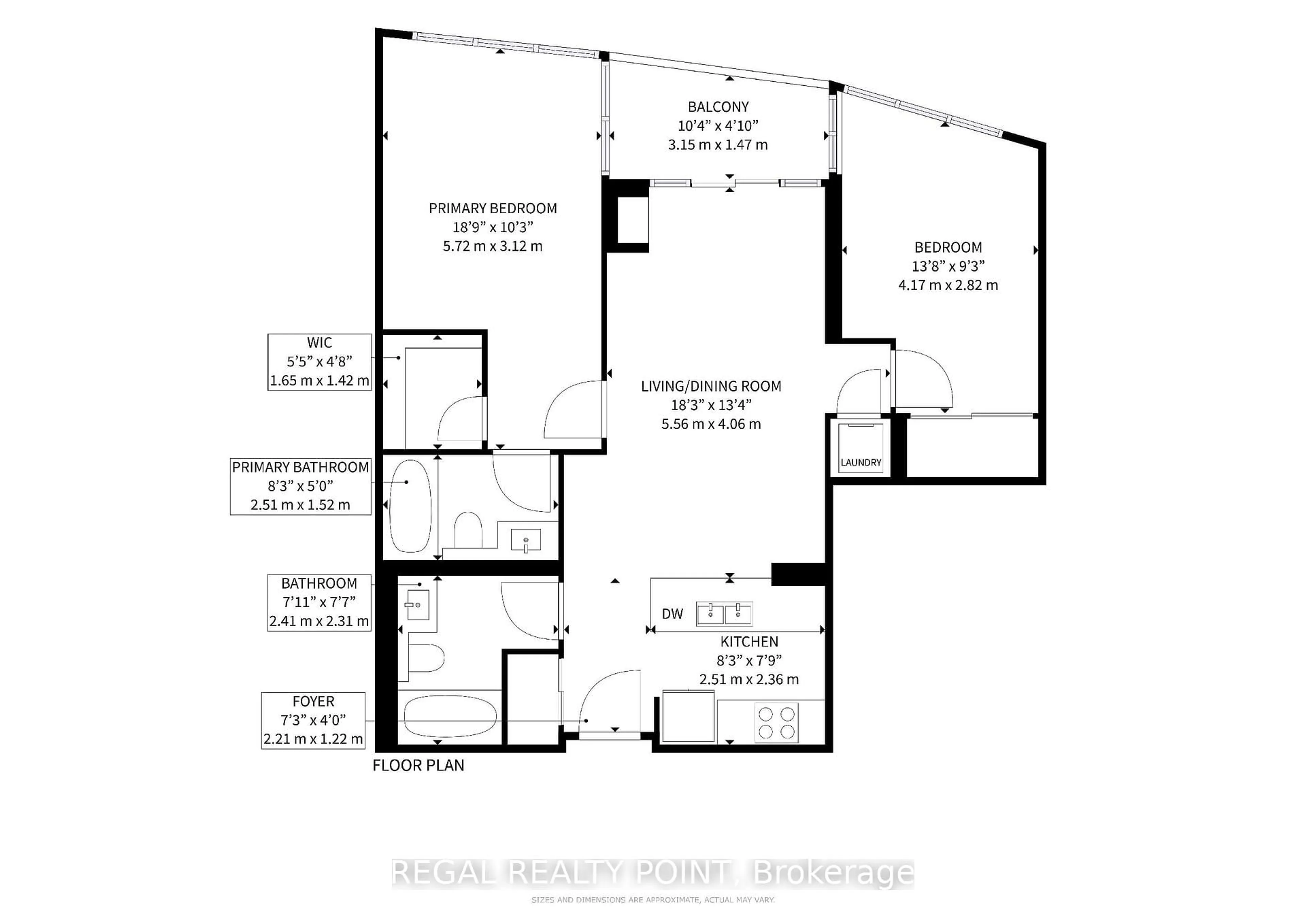 Floor plan for 25 Greenview Ave #2118, Toronto Ontario M2M 1R2