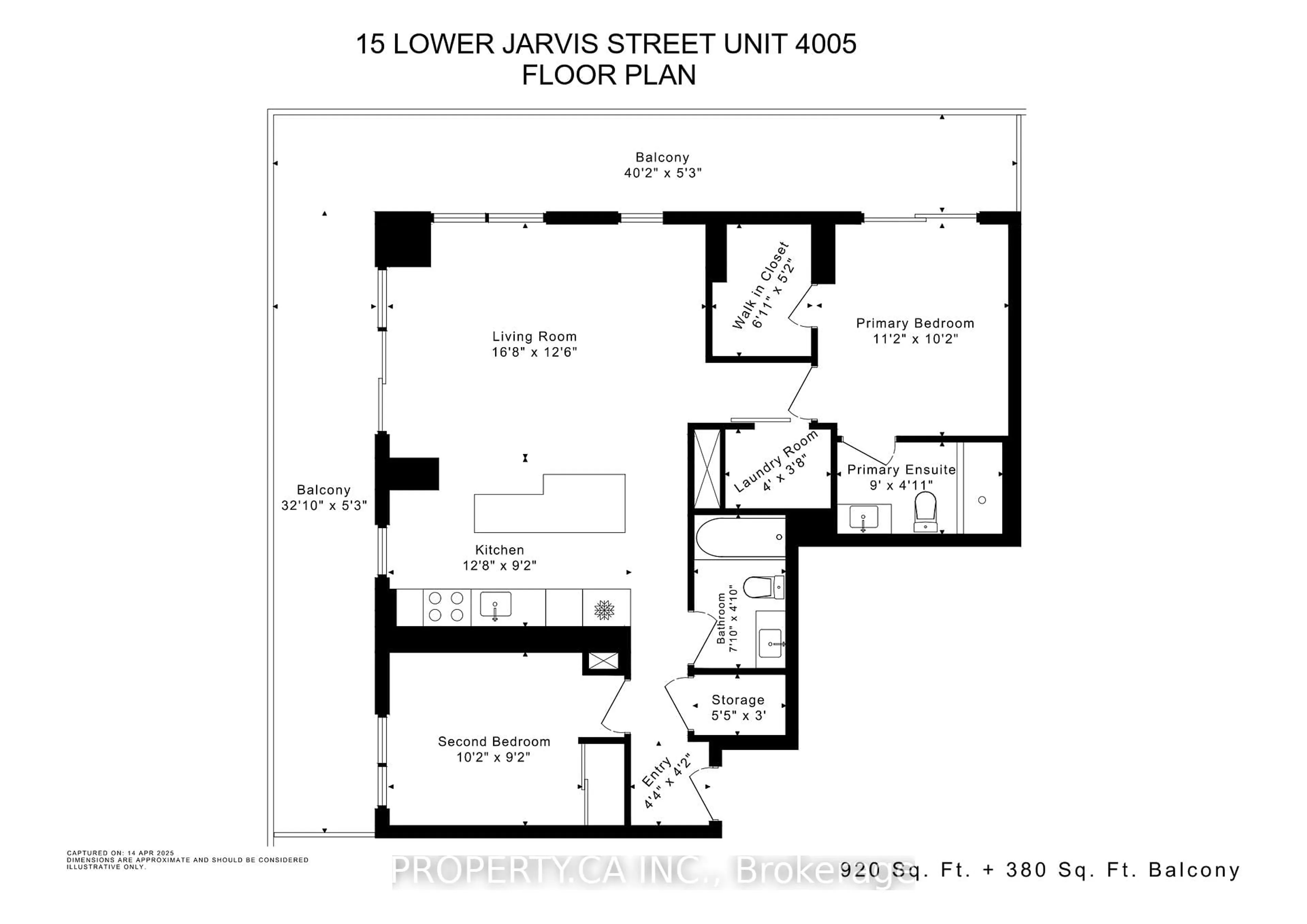 Floor plan for 10 Prince Arthur Ave #403, Toronto Ontario M5R 1A9