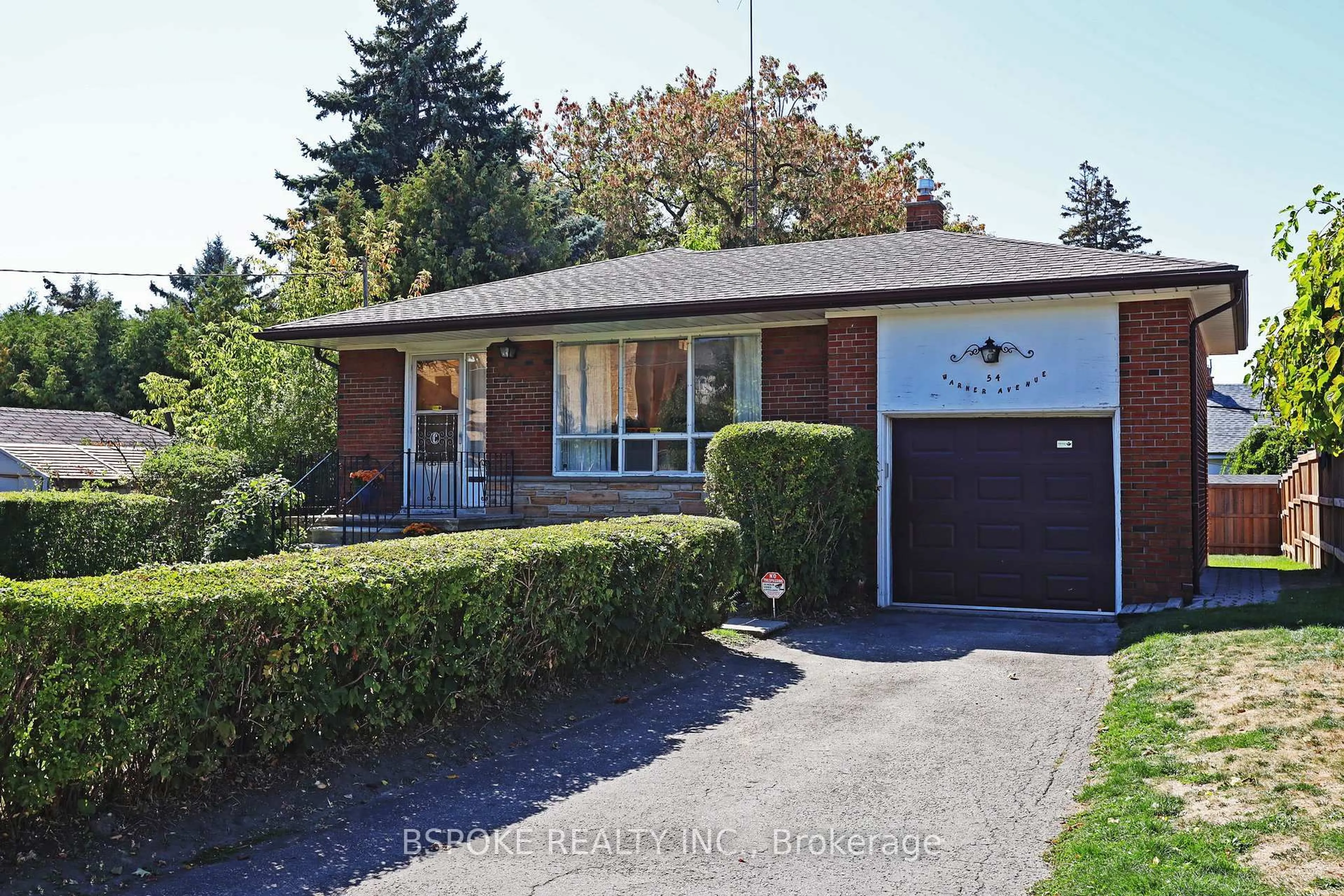 Home with brick exterior material, street for 54 Warner Ave, Toronto Ontario M4A 1Z4