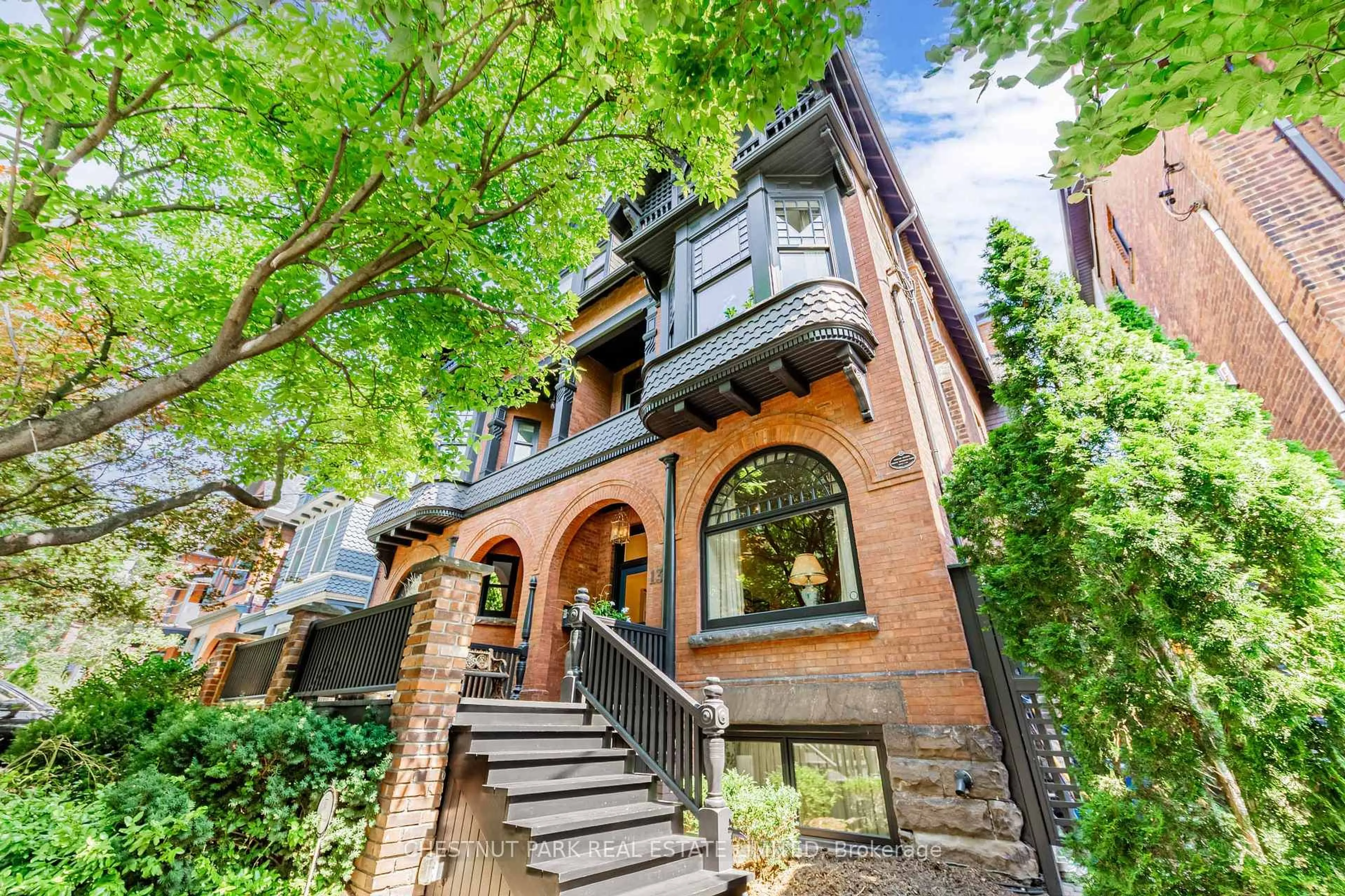 Home with brick exterior material, street for 13 Admiral Rd, Toronto Ontario M5R 2L4