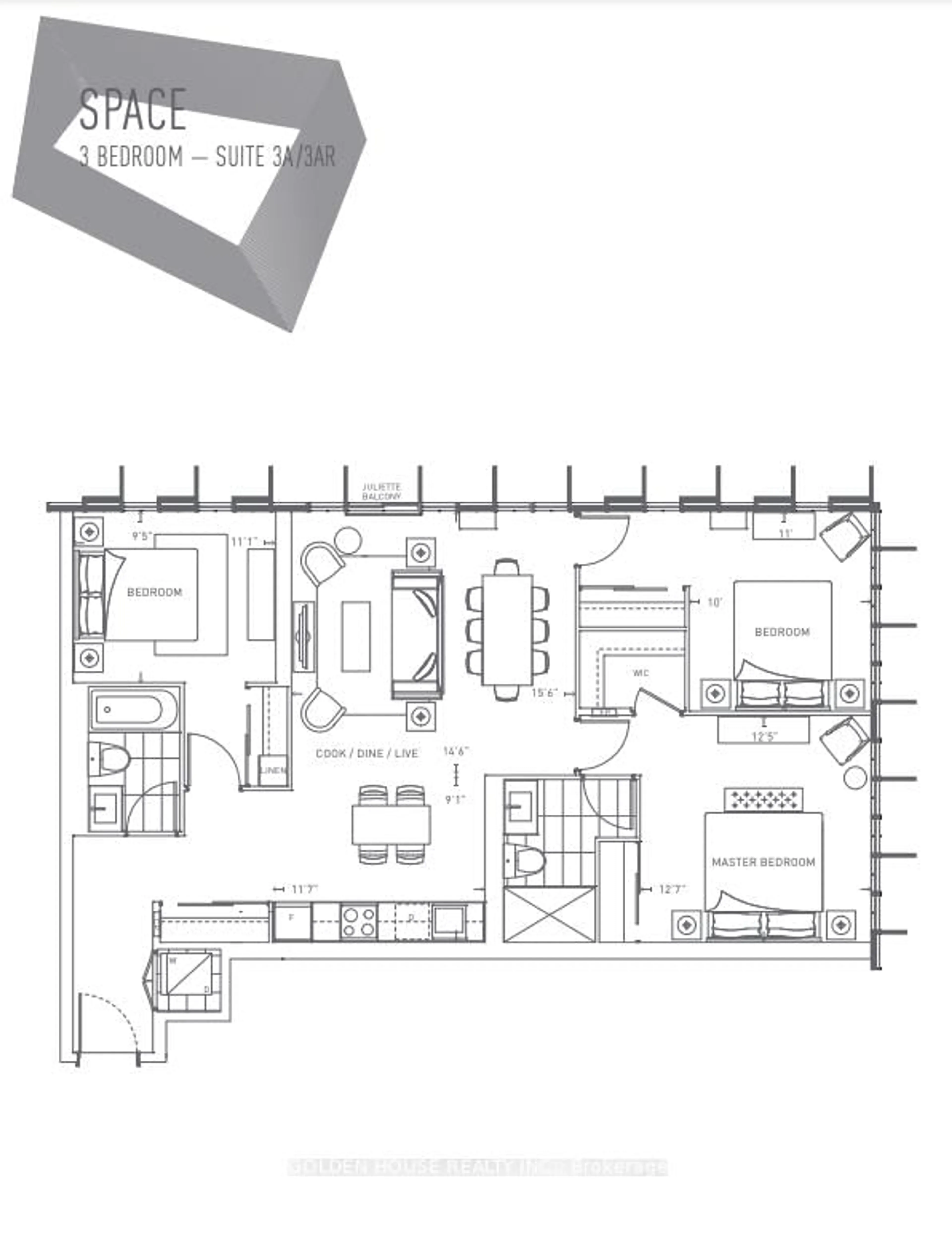 Floor plan for 50 Mccaul St #914, Toronto Ontario M5T 0B6